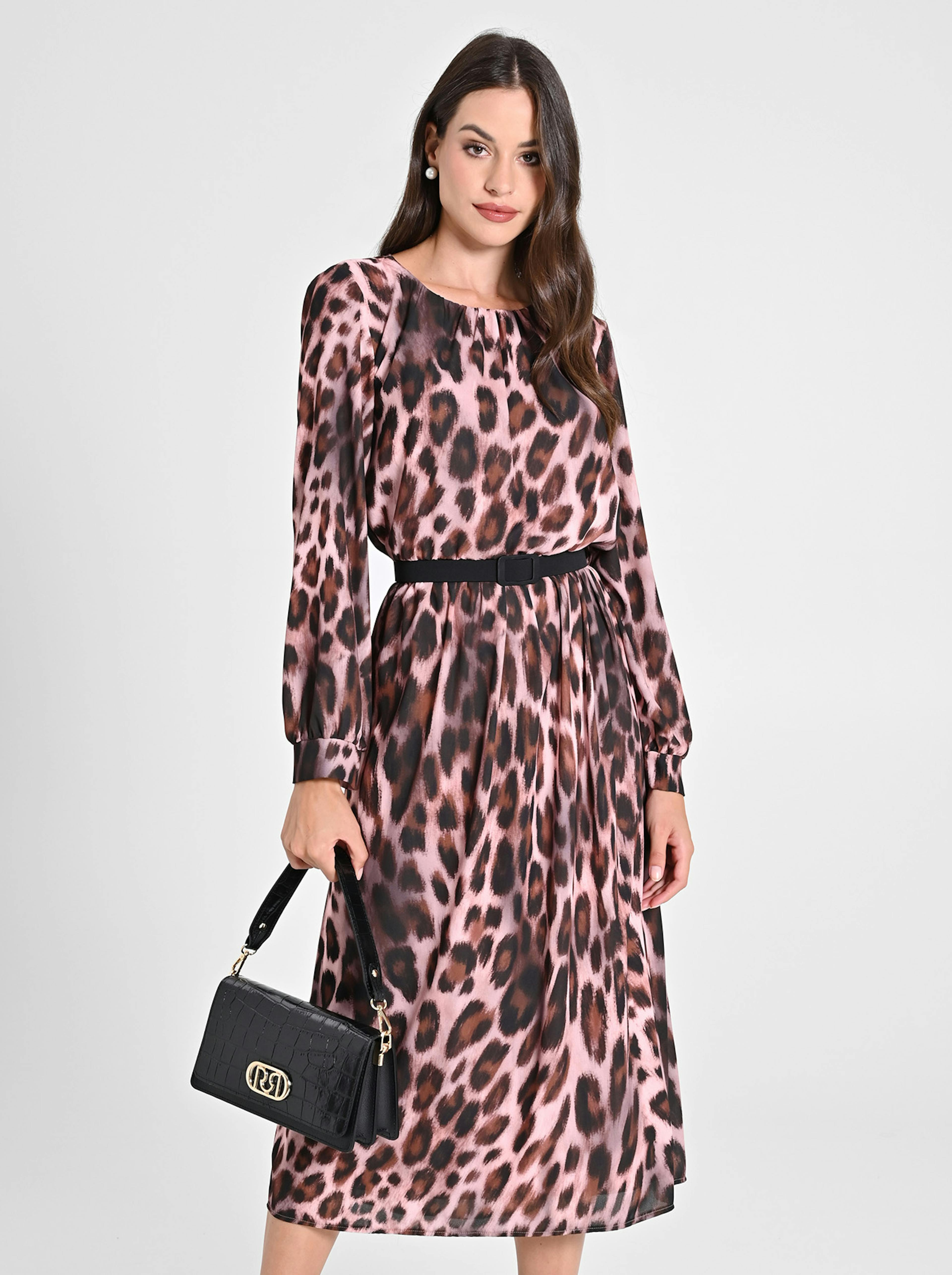 Abito pink animalier 