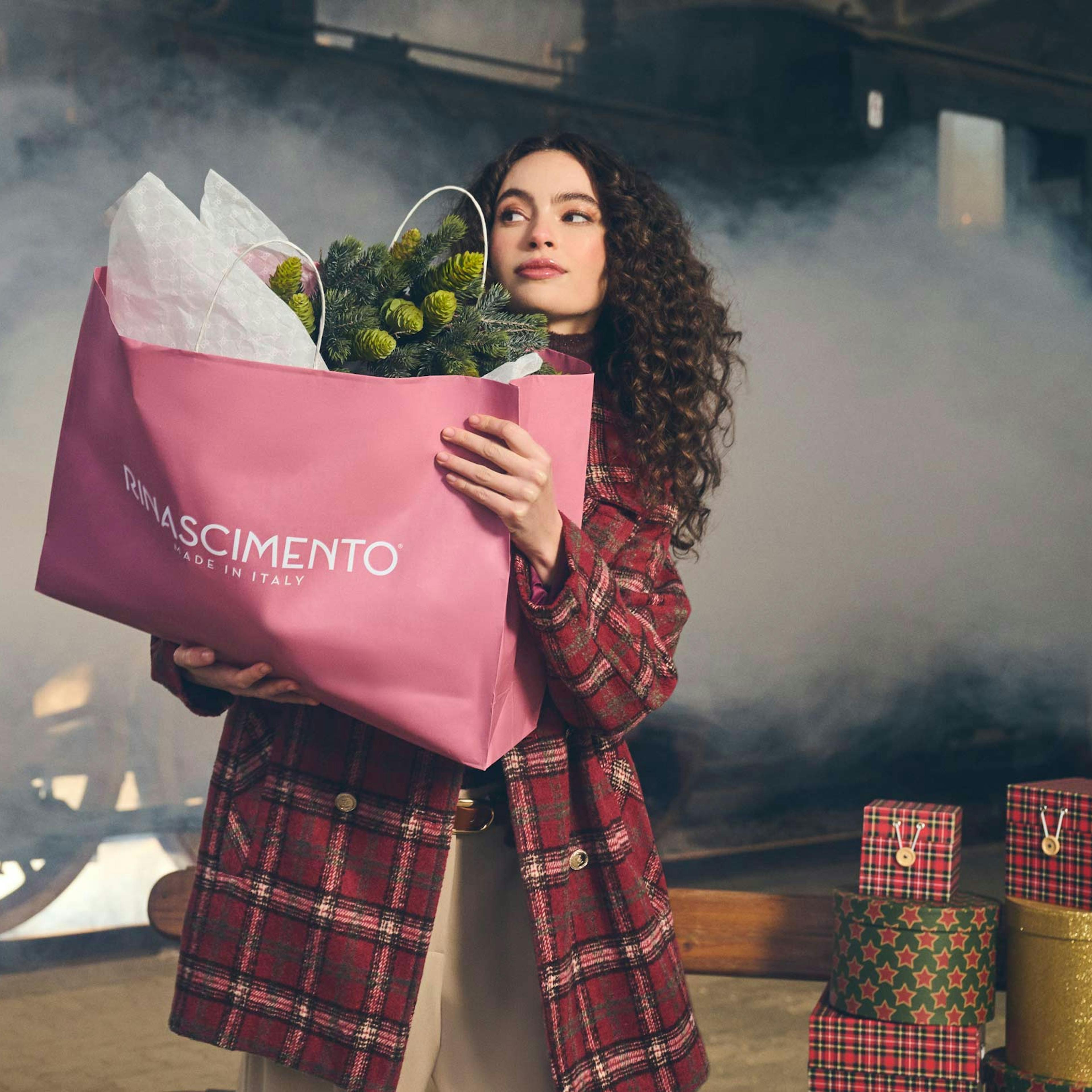 Modella con acquisti Rinascimento