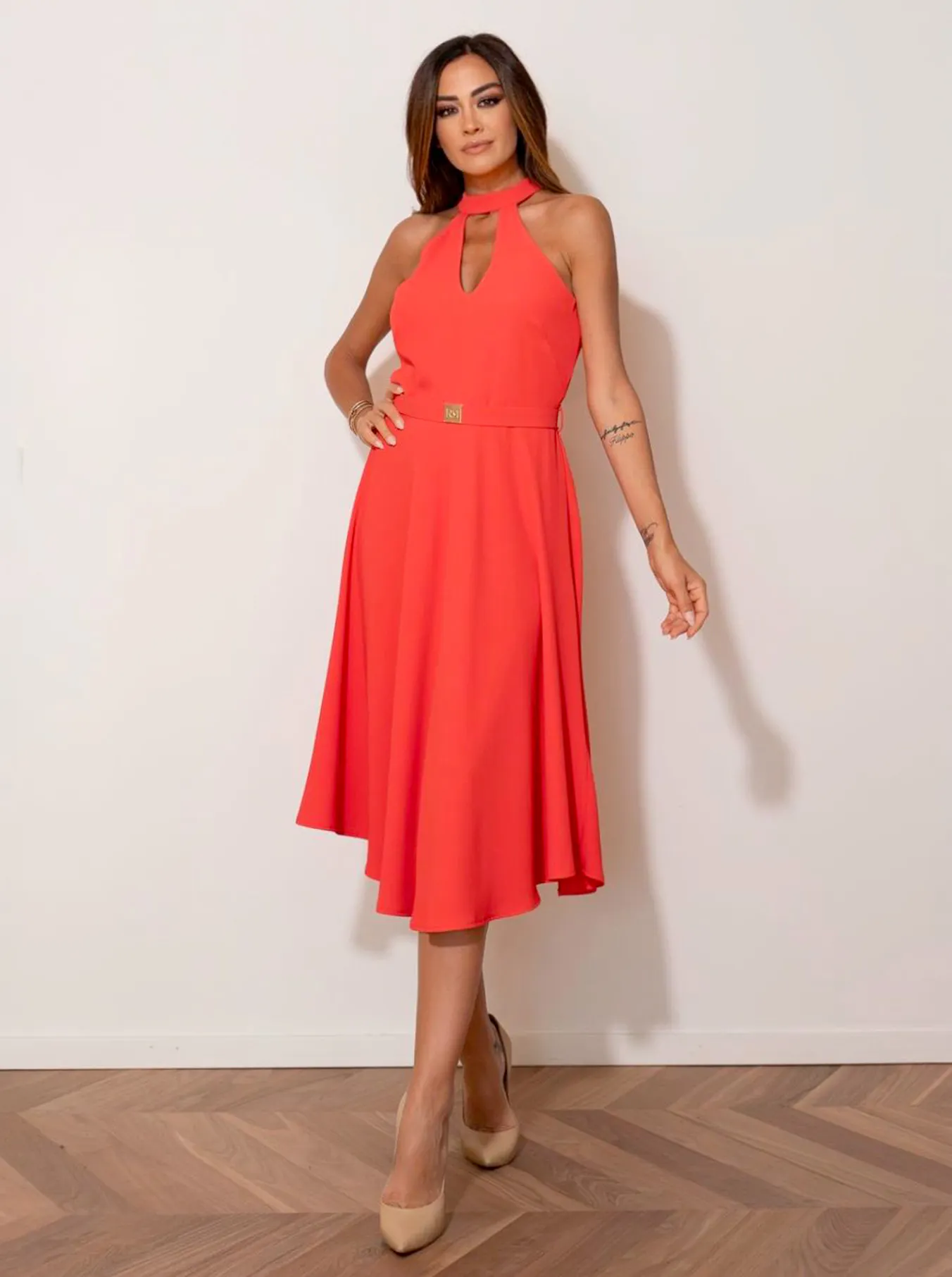 Giorgia Palmas abito rosso