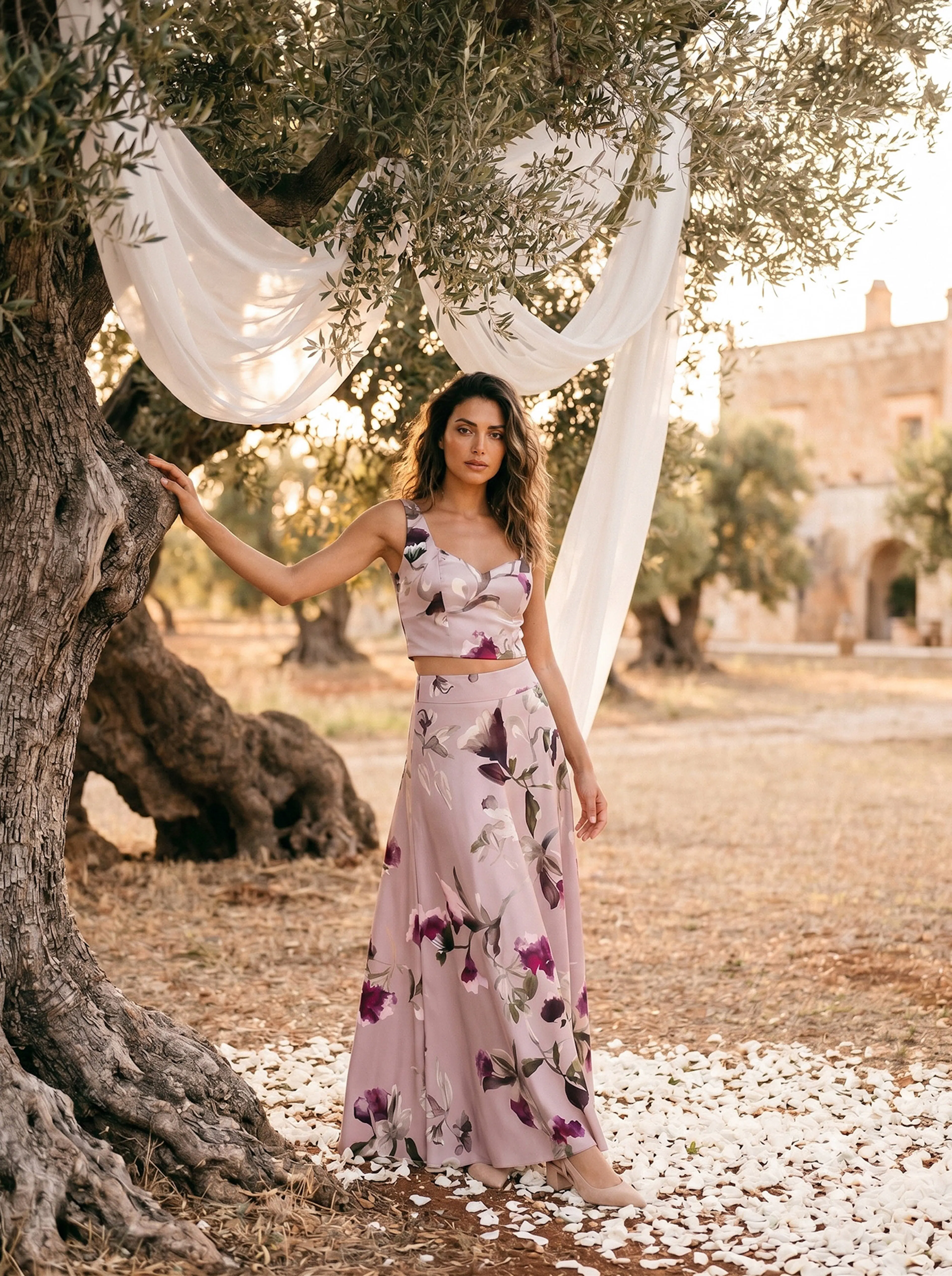 Beautiful woman in an apulian masseria