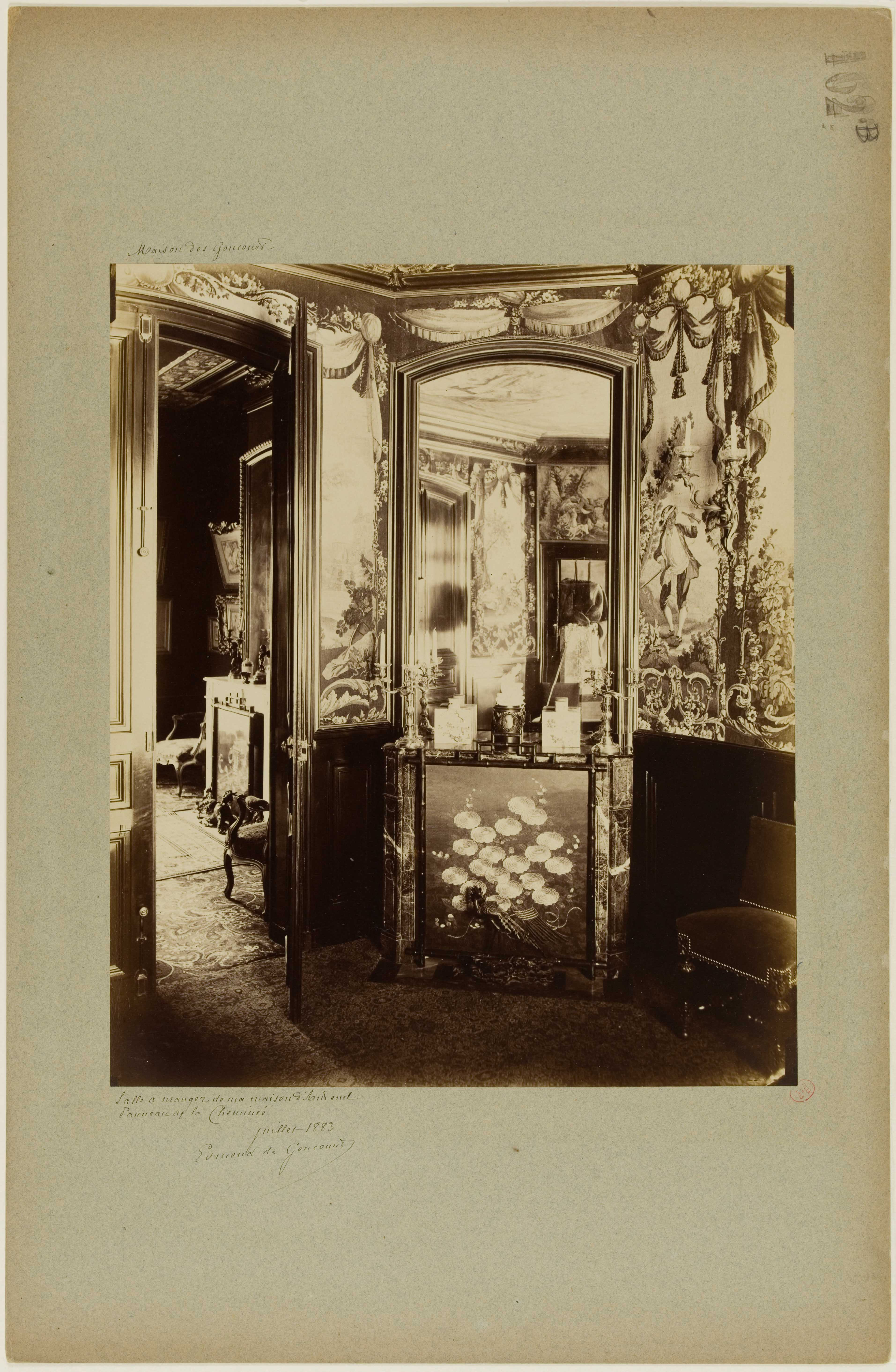 Photographs by Ferdinand Lochard, Dining Room, Far-East Cabinet and Vestibule, Goncourt House, 1886 © Paris Musées, Musée Carnavalet / Public domain - Creative Commons