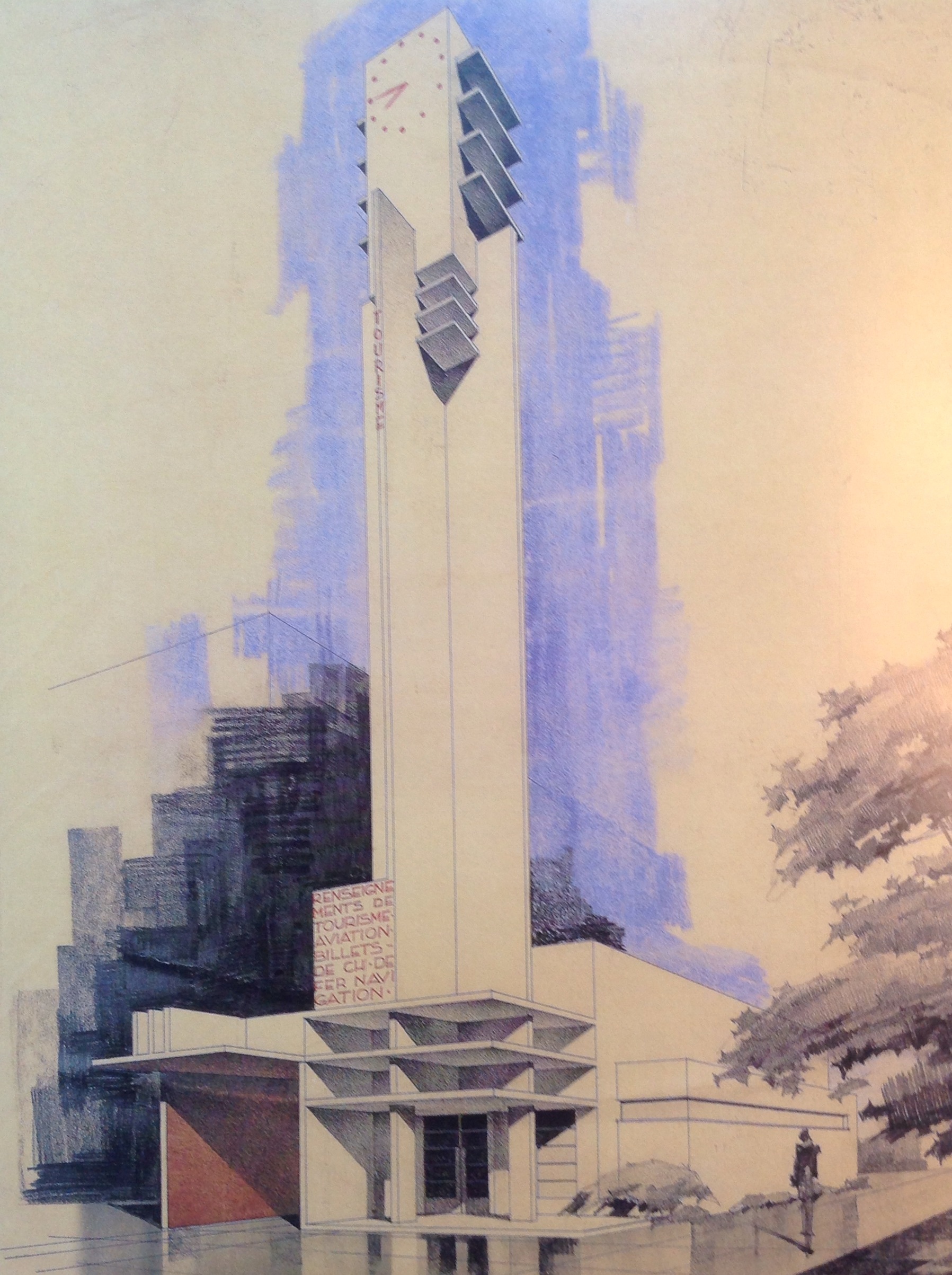 Pavillon du Tourisme, 1925, Paris, drawing by Robert Mallet-Stevens (1886-1945) © SiefkinDR / CC