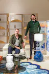 Valentin Goux, Président et directeur artistique de Rinck, au côté de l'artiste Arnold D'Alger sur le stand Rinck du PAD London