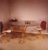 Dining room set designed by RINCK, presented at the Grand Palais in 1973 © RINCK