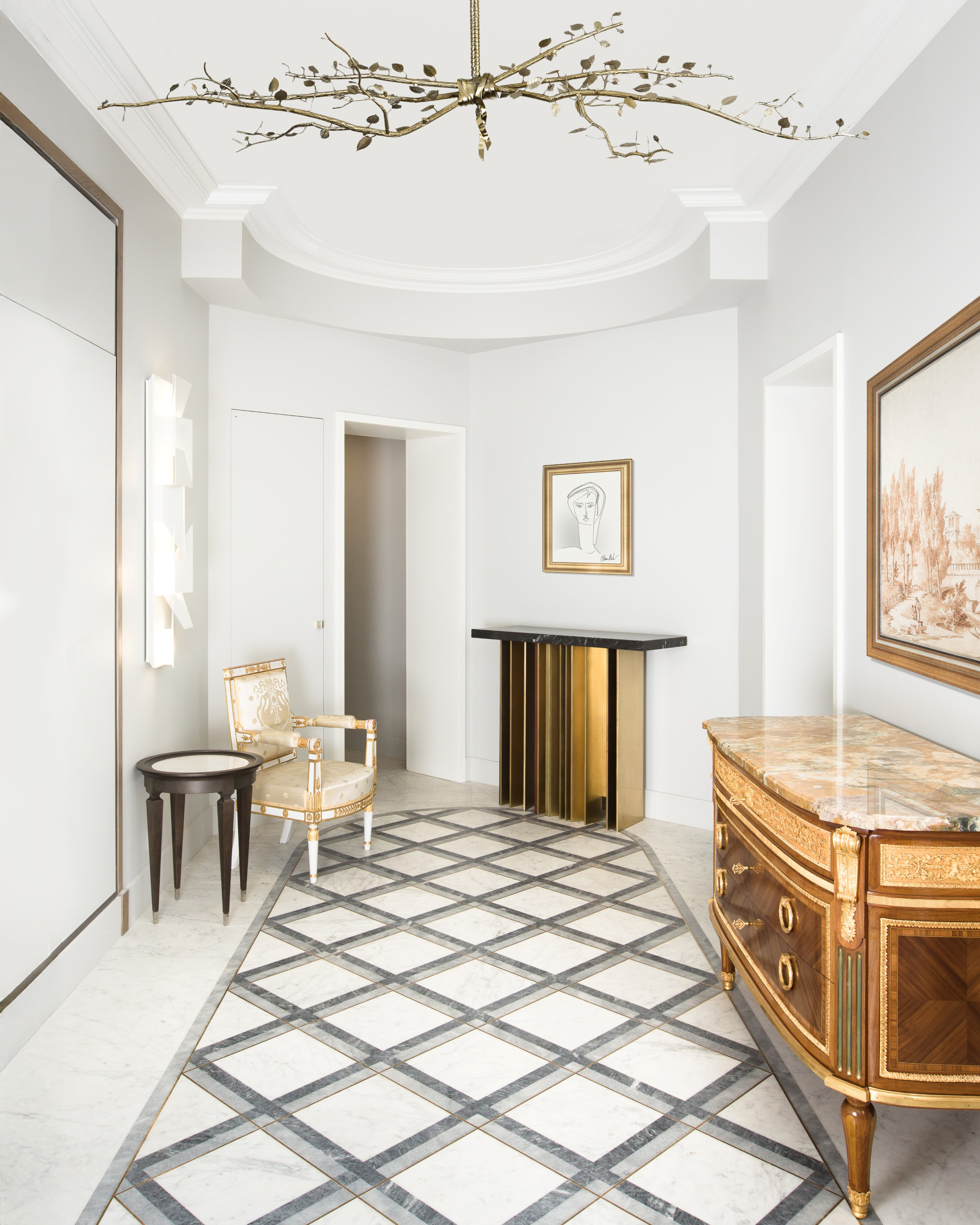 Vestibule of a Parisian apartment, designed by RINCK © RINCK