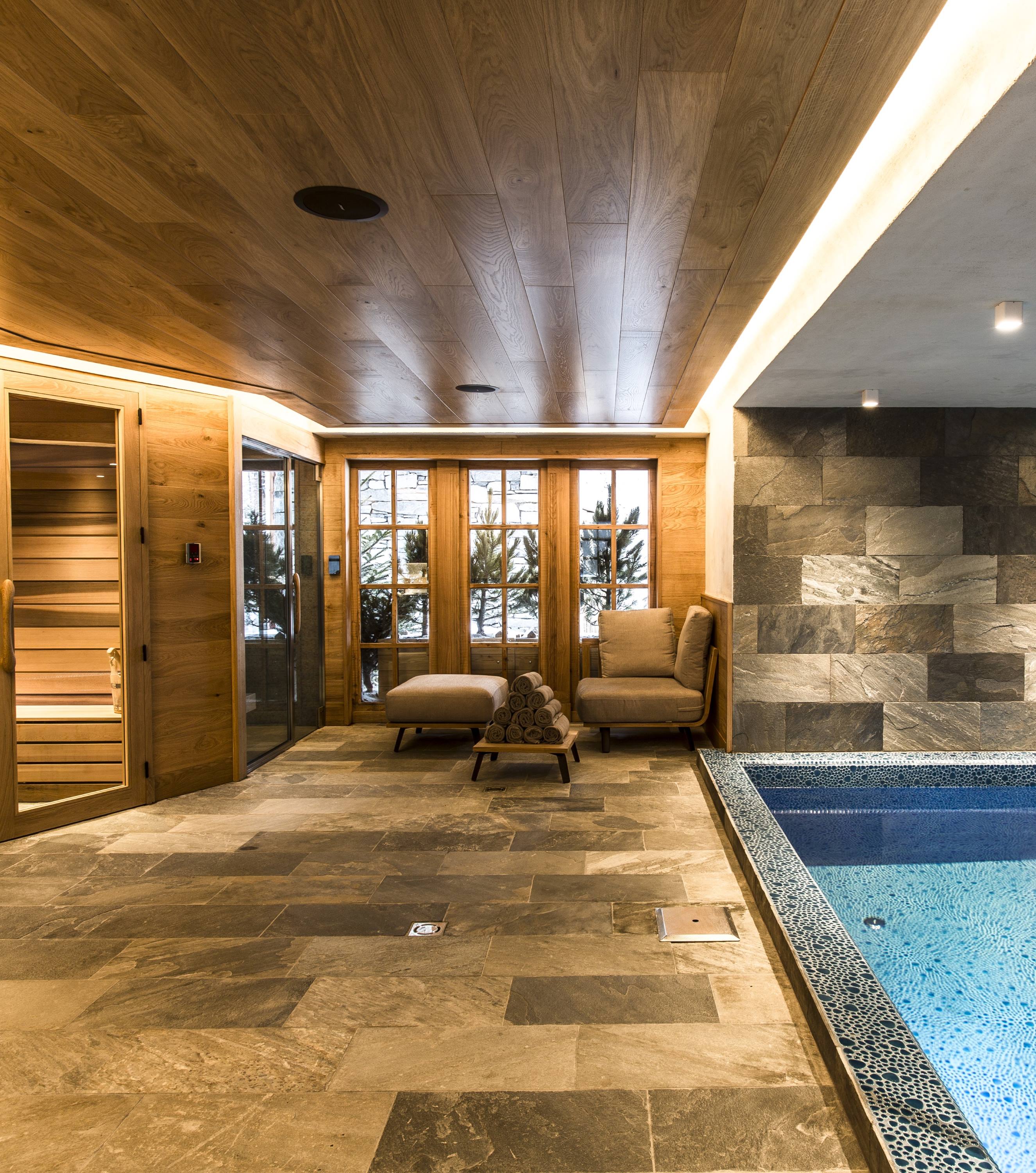 Spa and Pool at La Mourra Hotel, Val d'Isère © Llorca