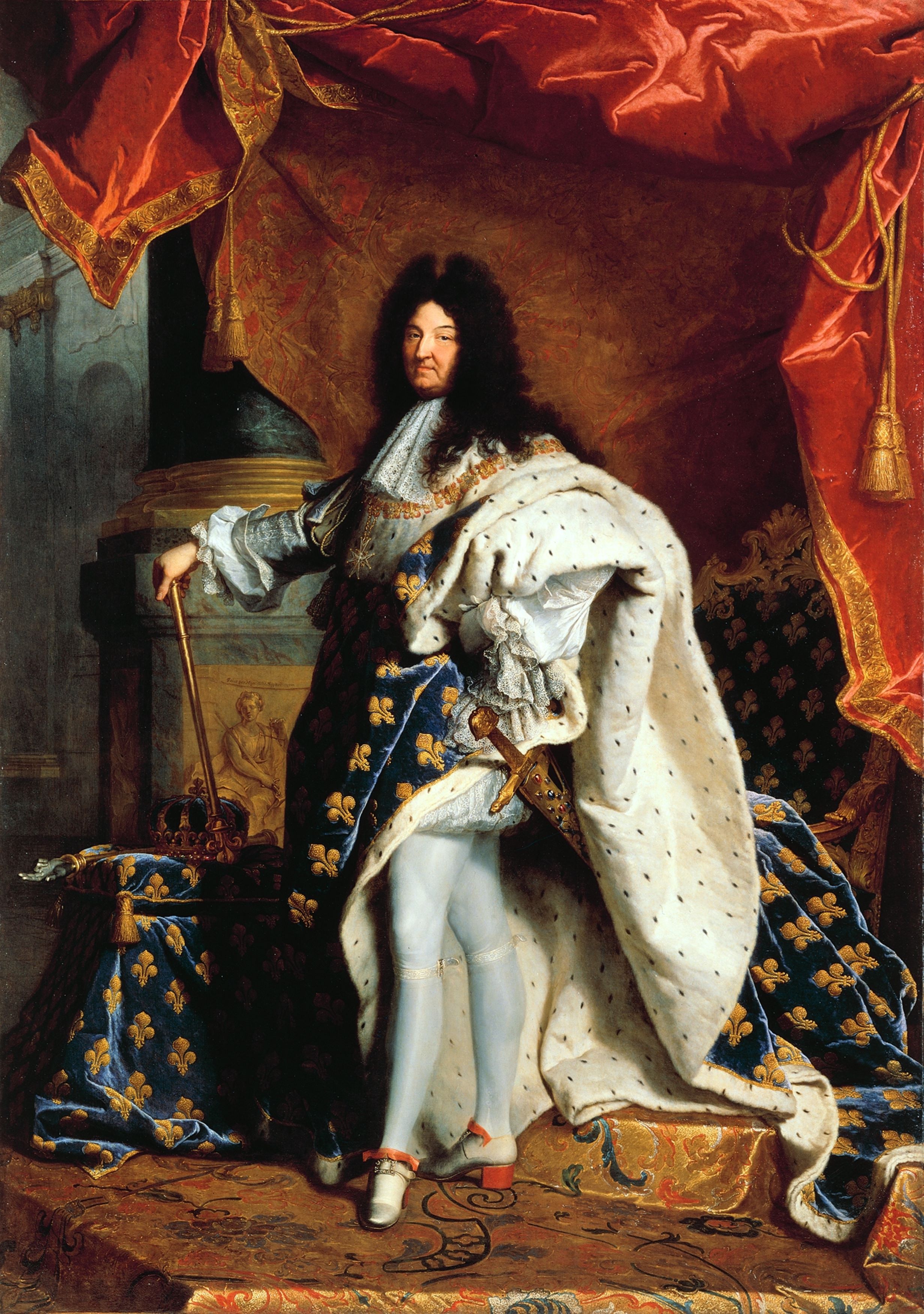 Portrait of Louis XIV in Coronation Costume by Hyacinthe Rigaud, 1701 – Louvre Museum © Creative Commons/Abdicata