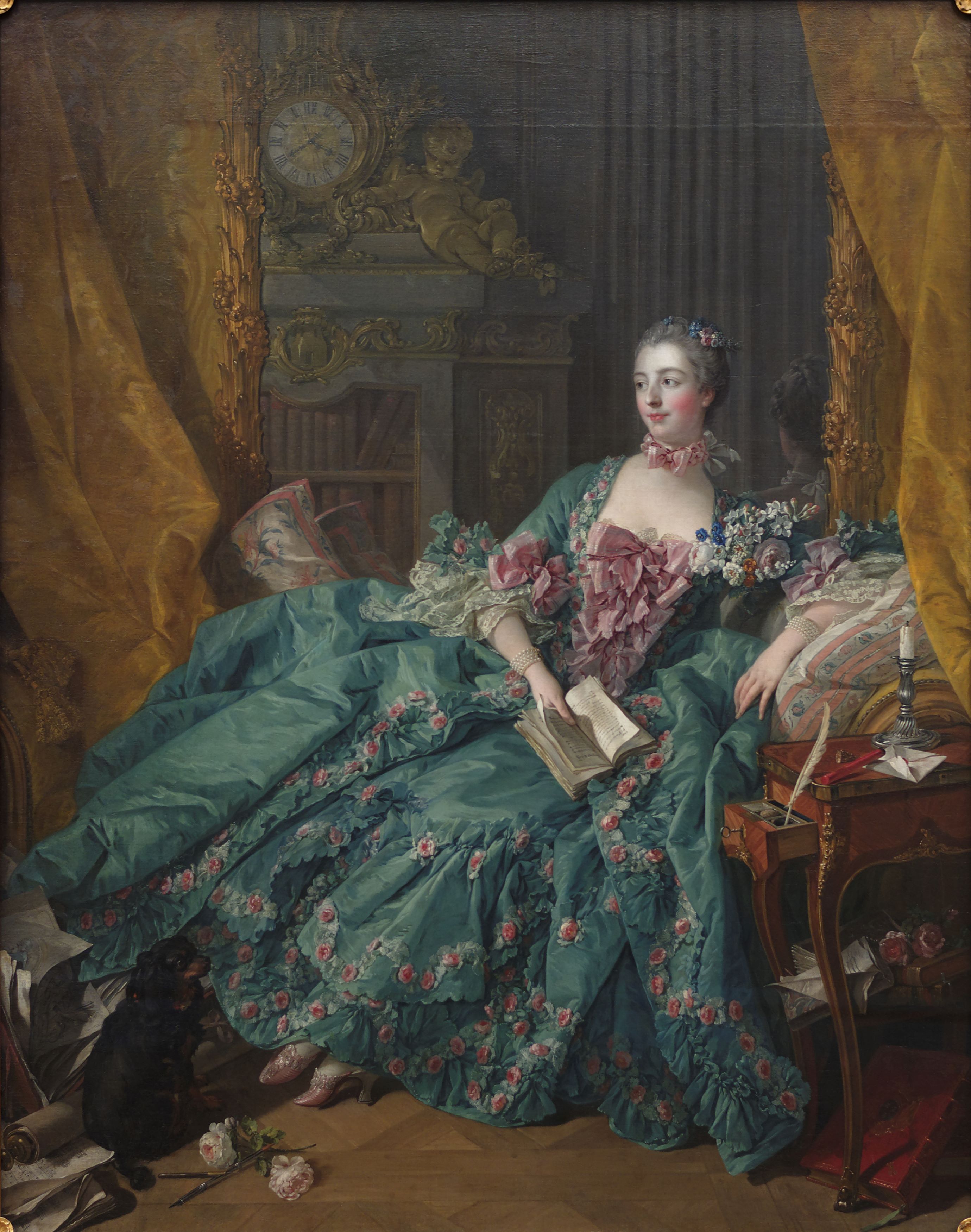 Portrait of Madame de Pompadour by François Boucher (1703–1770), oil on canvas, 1756 – Alte Pinakothek, Munich © Creative Commons/Yelkrokoyade