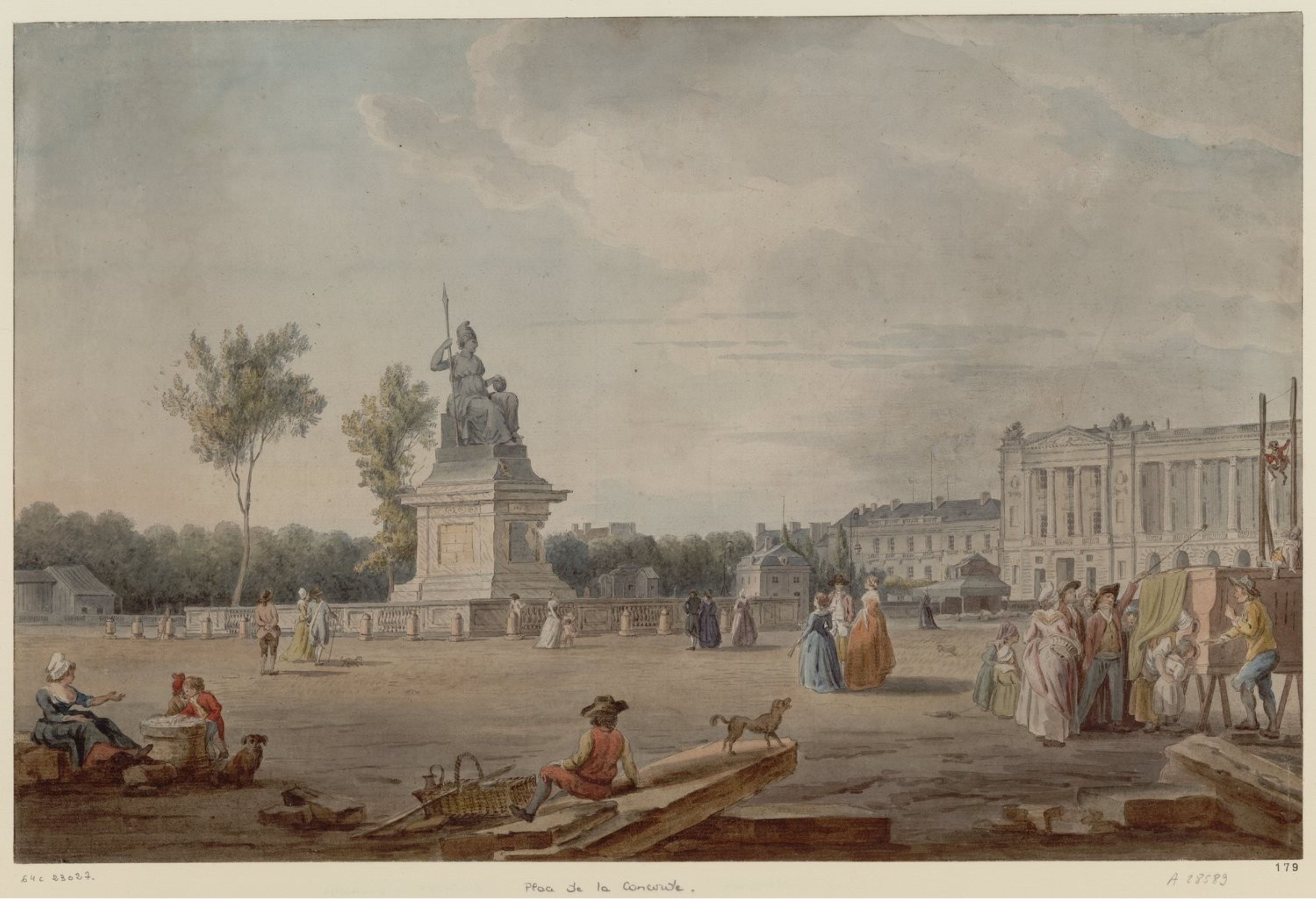 Place de la Concorde, drawing by François-Frédéric Lemot (1771-1827) © Source gallica.bnf.fr / BnF