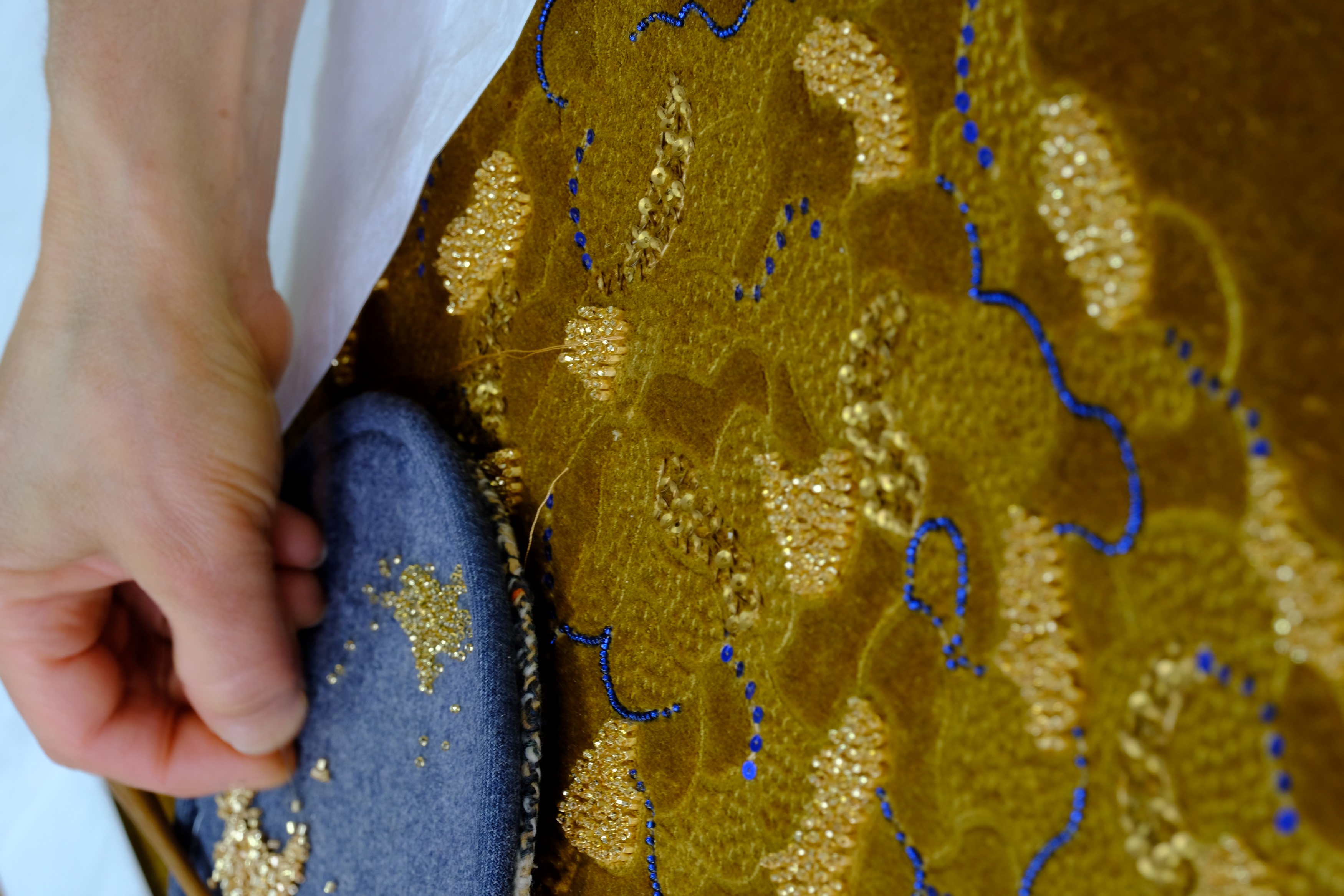 Detail of the making of the Nereus chair backs