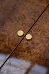 Exterior doors of the backgammon set in Madrona burl