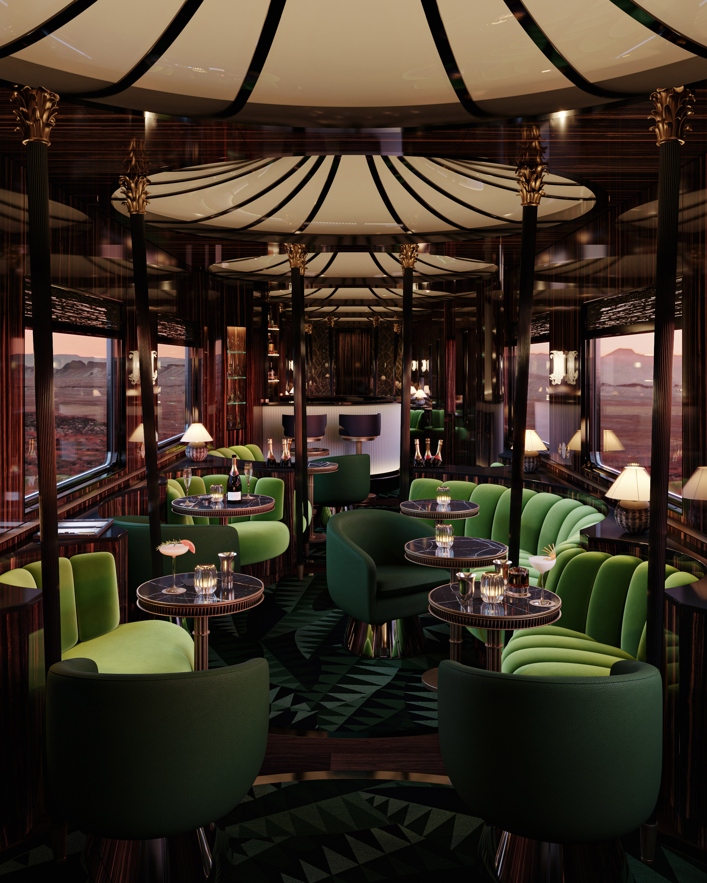 © Maxime d'Angeac & Martin Darzacq for Orient Express, Accor - Bar