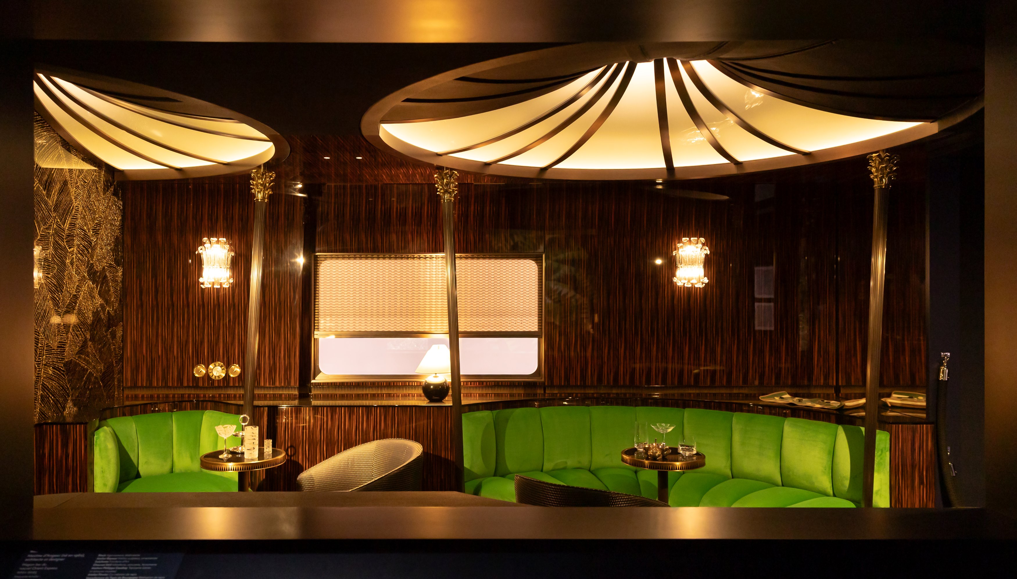 Bar car of the new Orient Express, designed by Maxime d’Angeac for the Accor Group