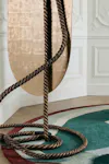 Detail of the bronze rope motif on the Opus Memoria Cheval Glass