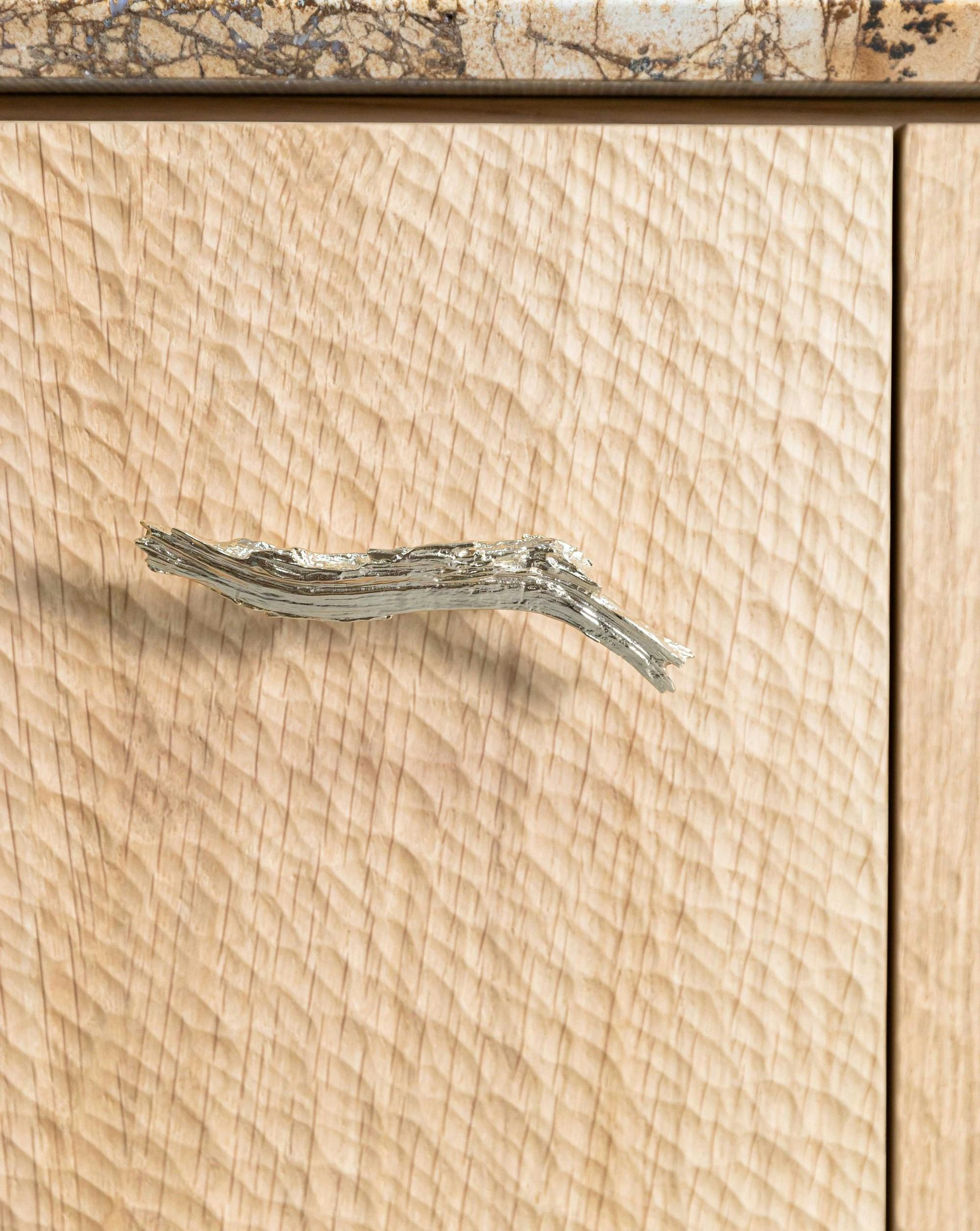 Sideboard in gouged wood, RINCK design © Gaspard Hermach/RINCK