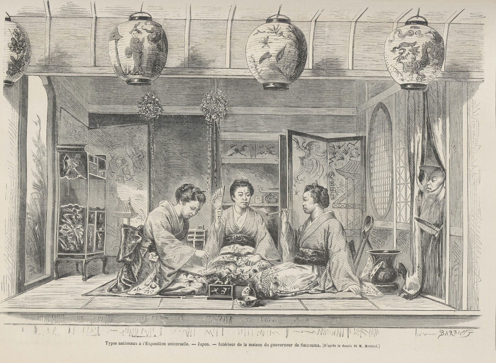 The International Exposition of 1867 - The Japanese Pavilion, Extract Le Monde illustré 1867 © gallica.bnf.fr / Bibliothèque nationale