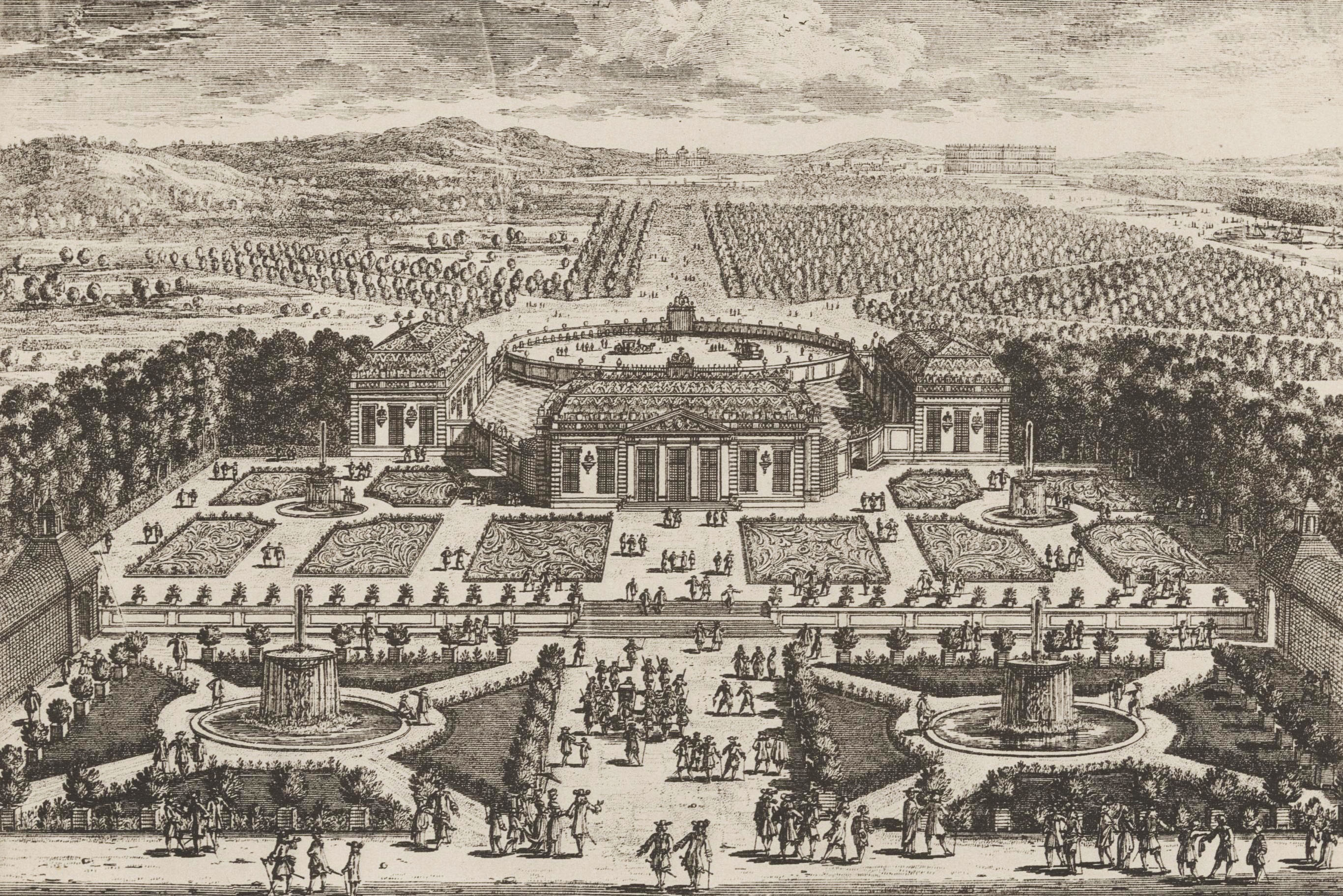 Perelle (end of XVIIe c.), Porcelain Trianon, Engraving reproduced in L'architecture et la décoration au Palais de Versailles et des Trianons, sous la direction de Paul favier (début XXe) © Archives départementales des Yvelines