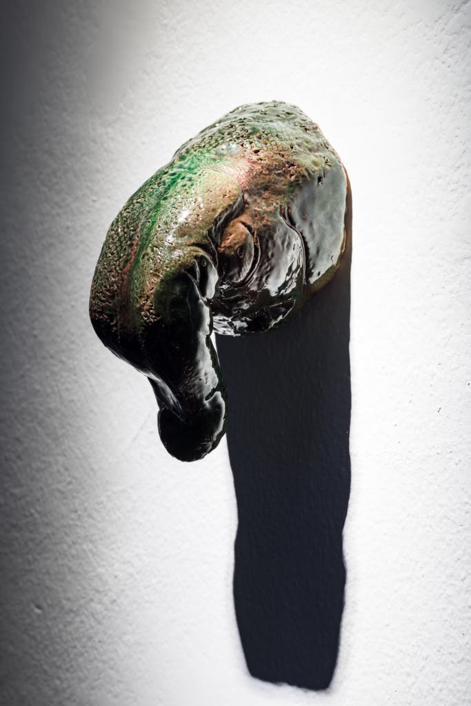 At night expect a slight chance of rain and snow with temps in the same range, 2022, ceramic and glaze, 10,5 x 6 x 15 cm 	