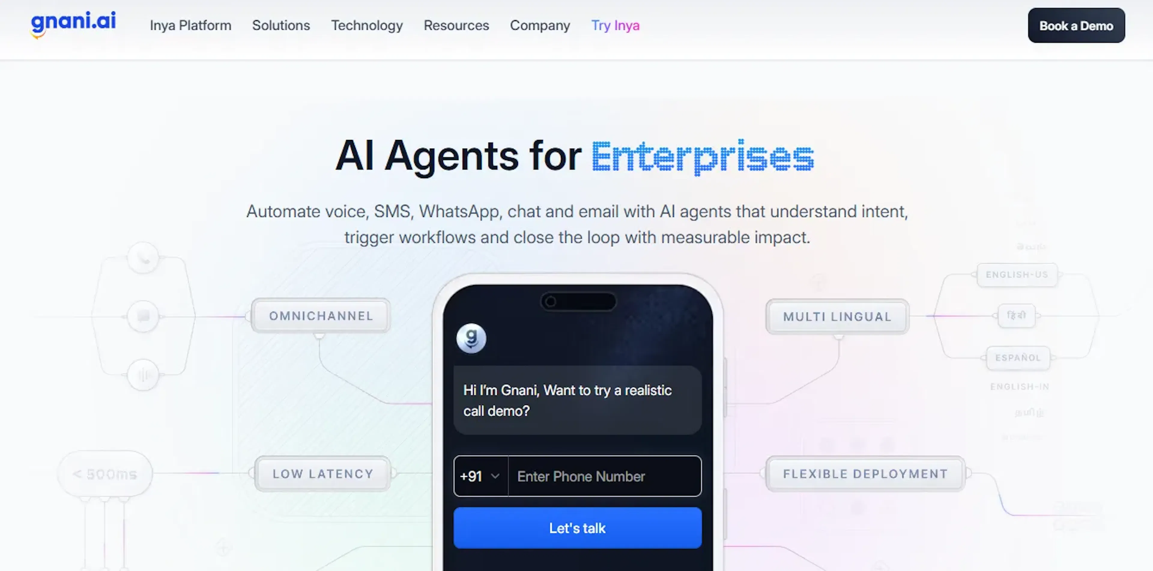 Gnani AI enterprise automation platform