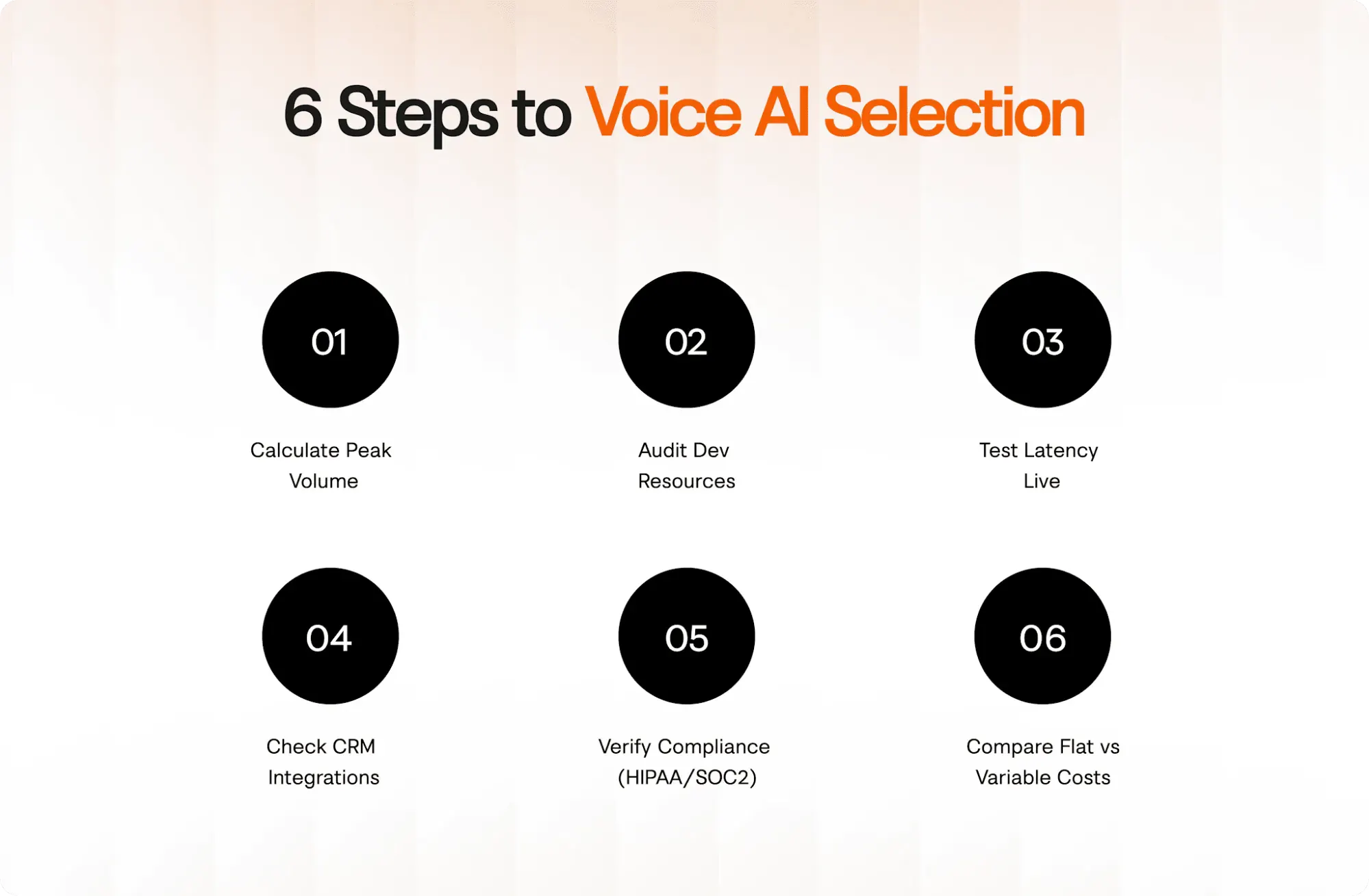 6 steps to voice AI selection