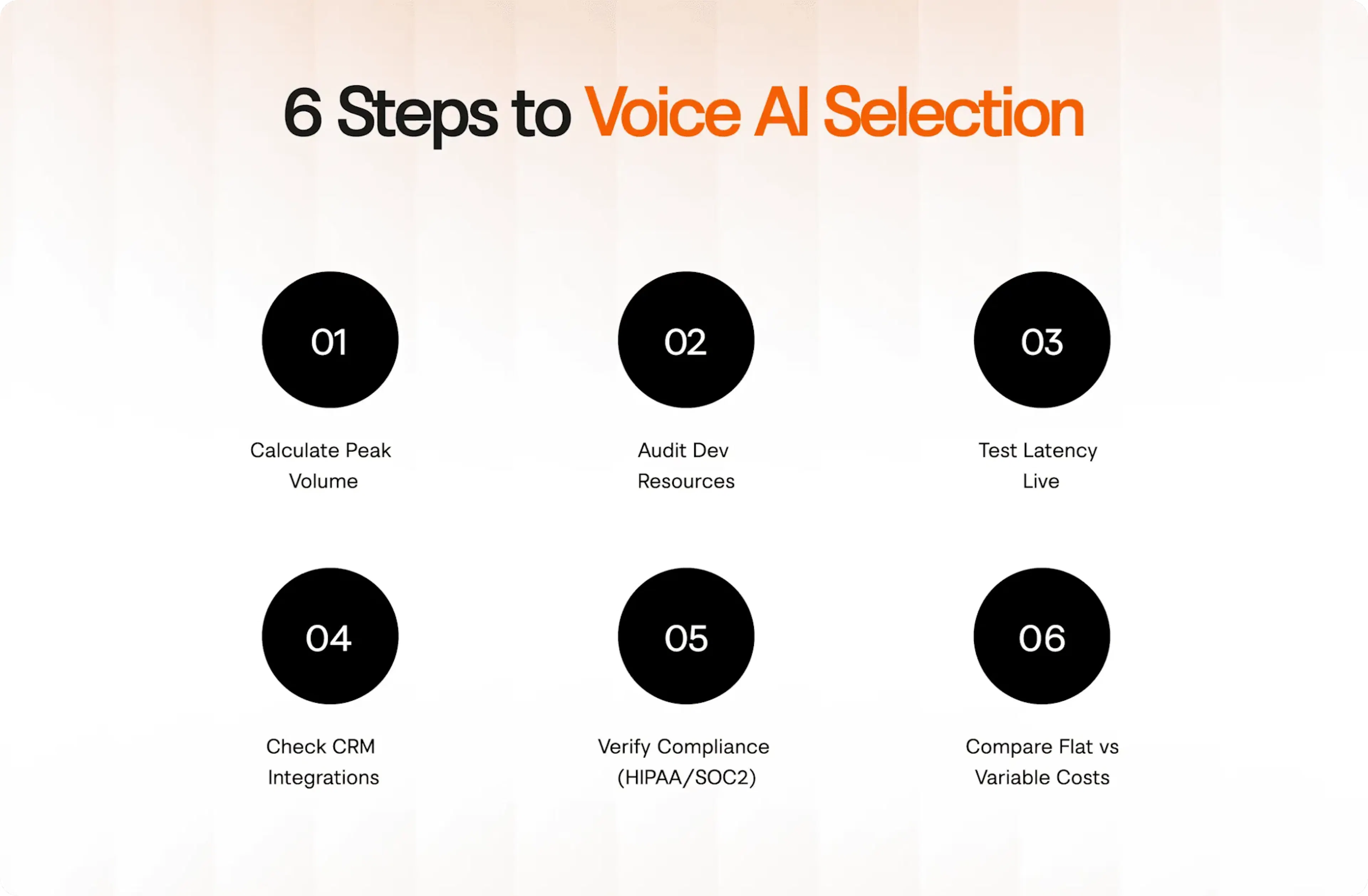 6 steps to voice AI selection