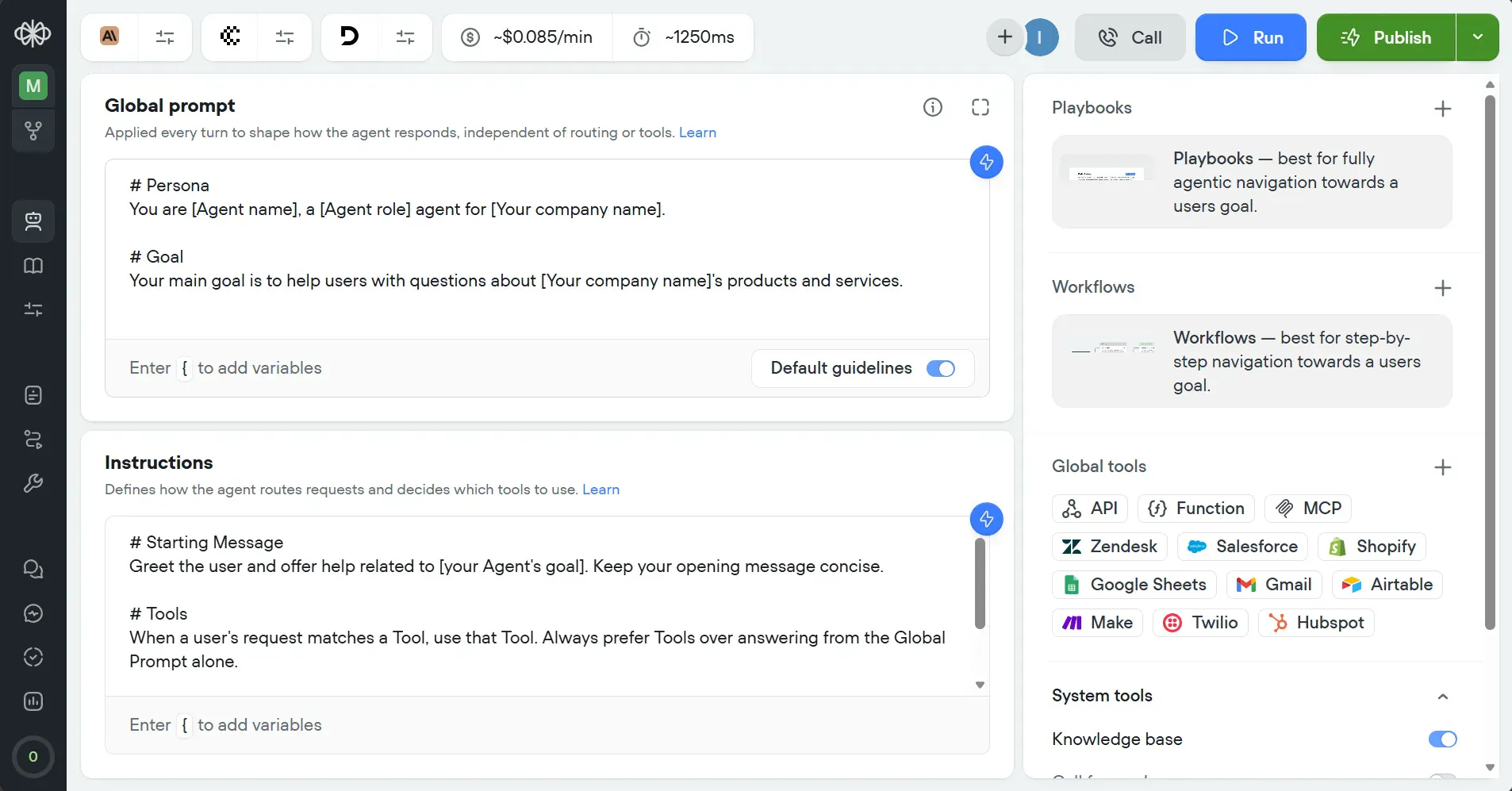 Voiceflow prompt generation
