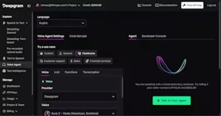 Deepgram Voice Agent Setting module