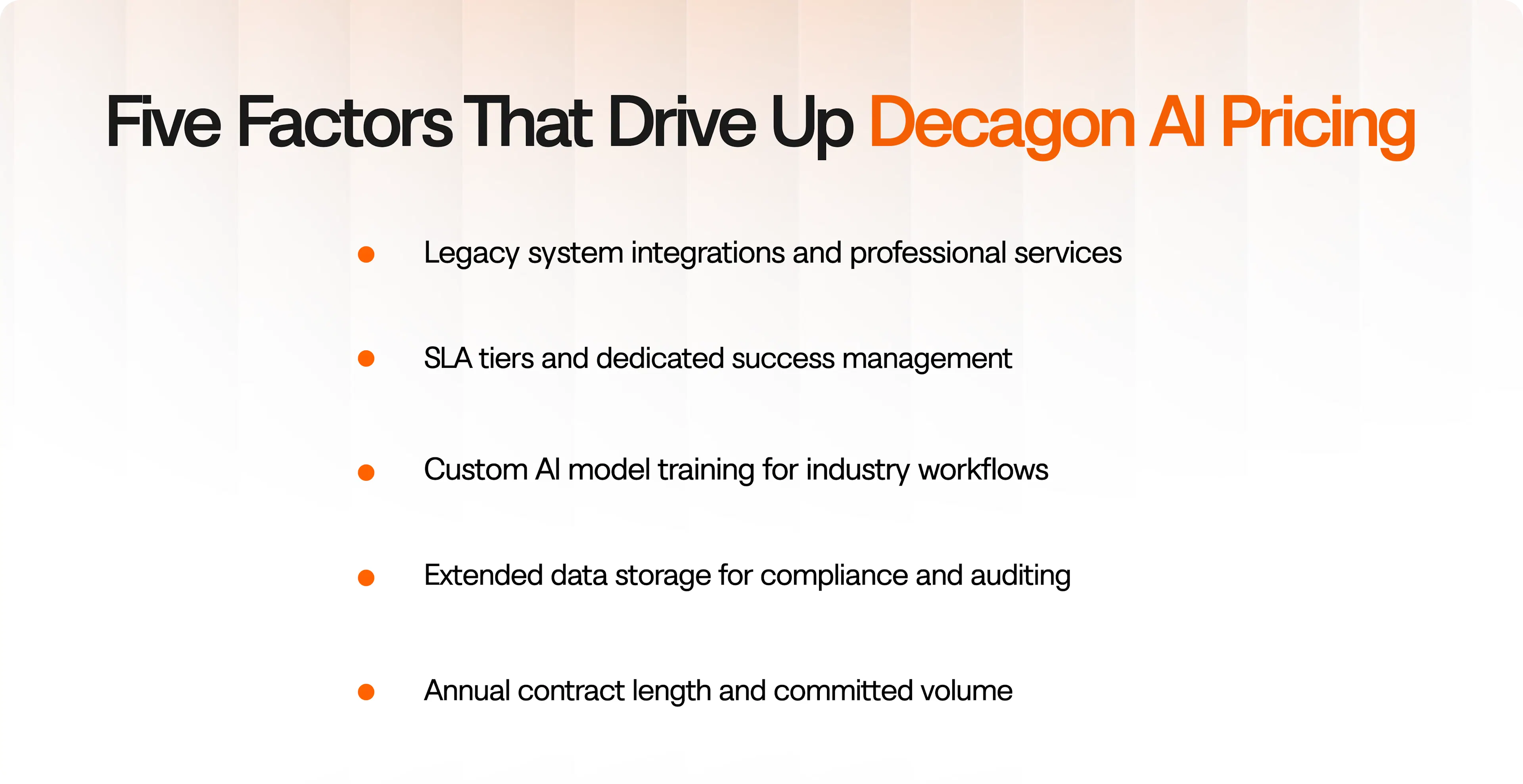 Decagon AI pricing factors affecting enterprise quote decisions