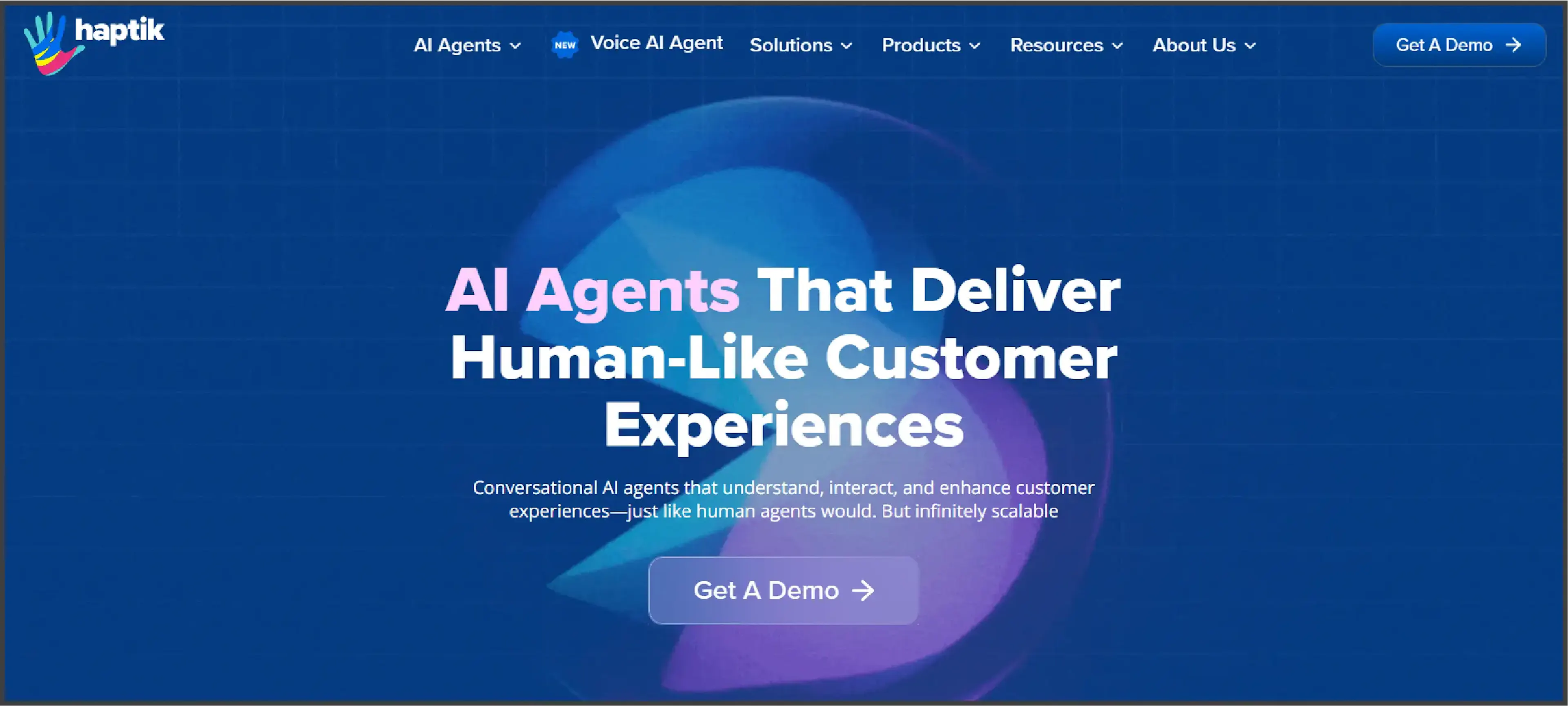 Haptik AI homepage