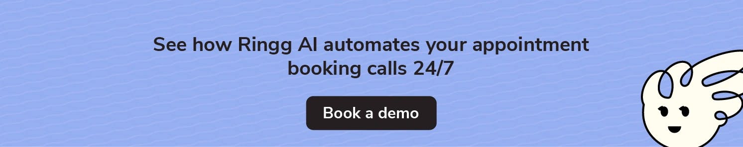 Ringg AI offers 24/7 AI appointment automation for healthcare enterprises