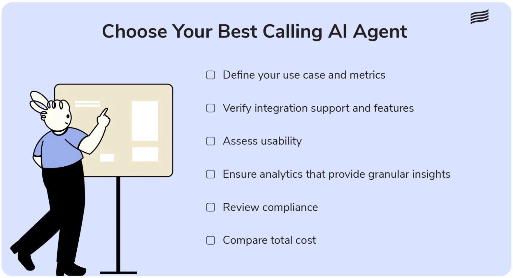 Checklist For Selecting The Best AI Calling Agent