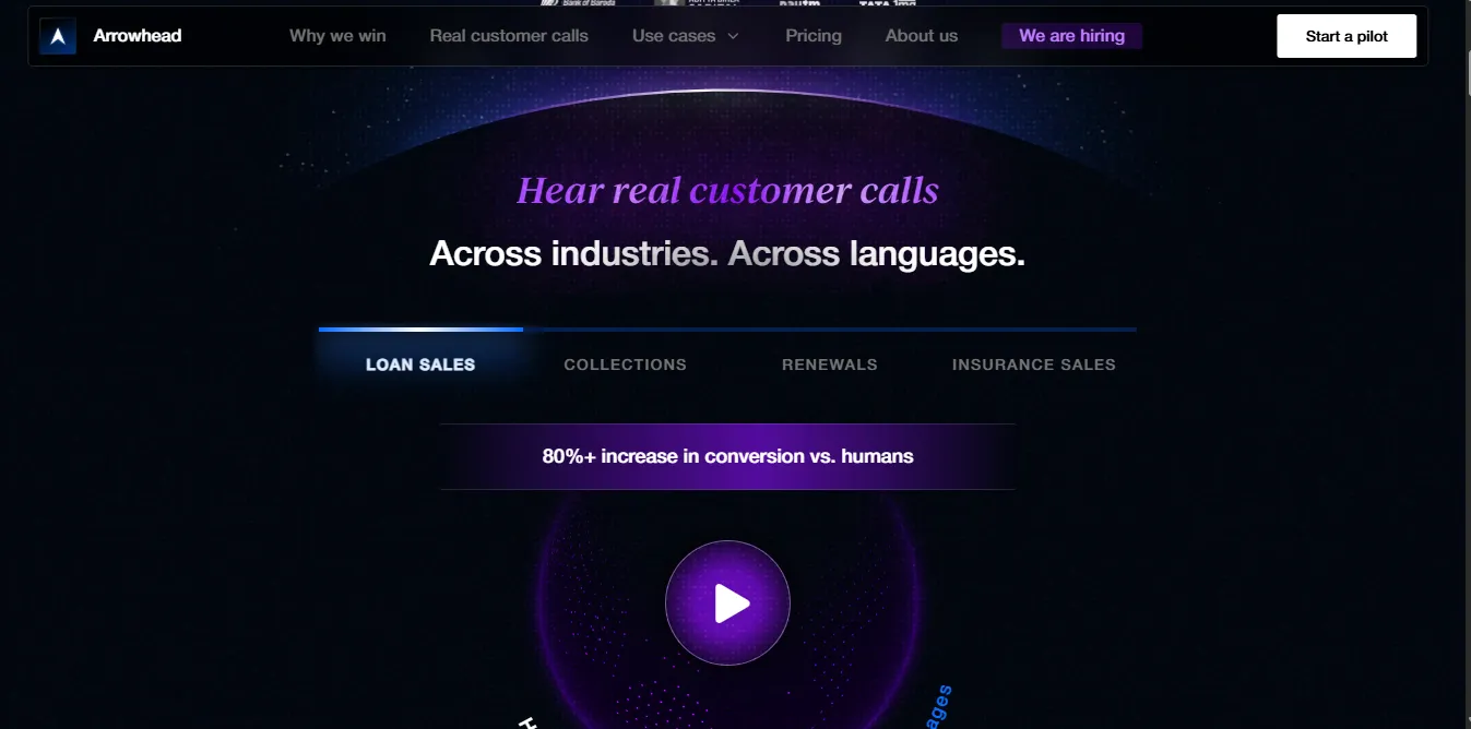 Arrowhead AI website