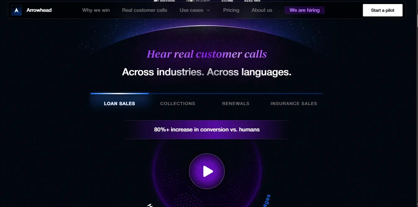 Arrowhead AI website