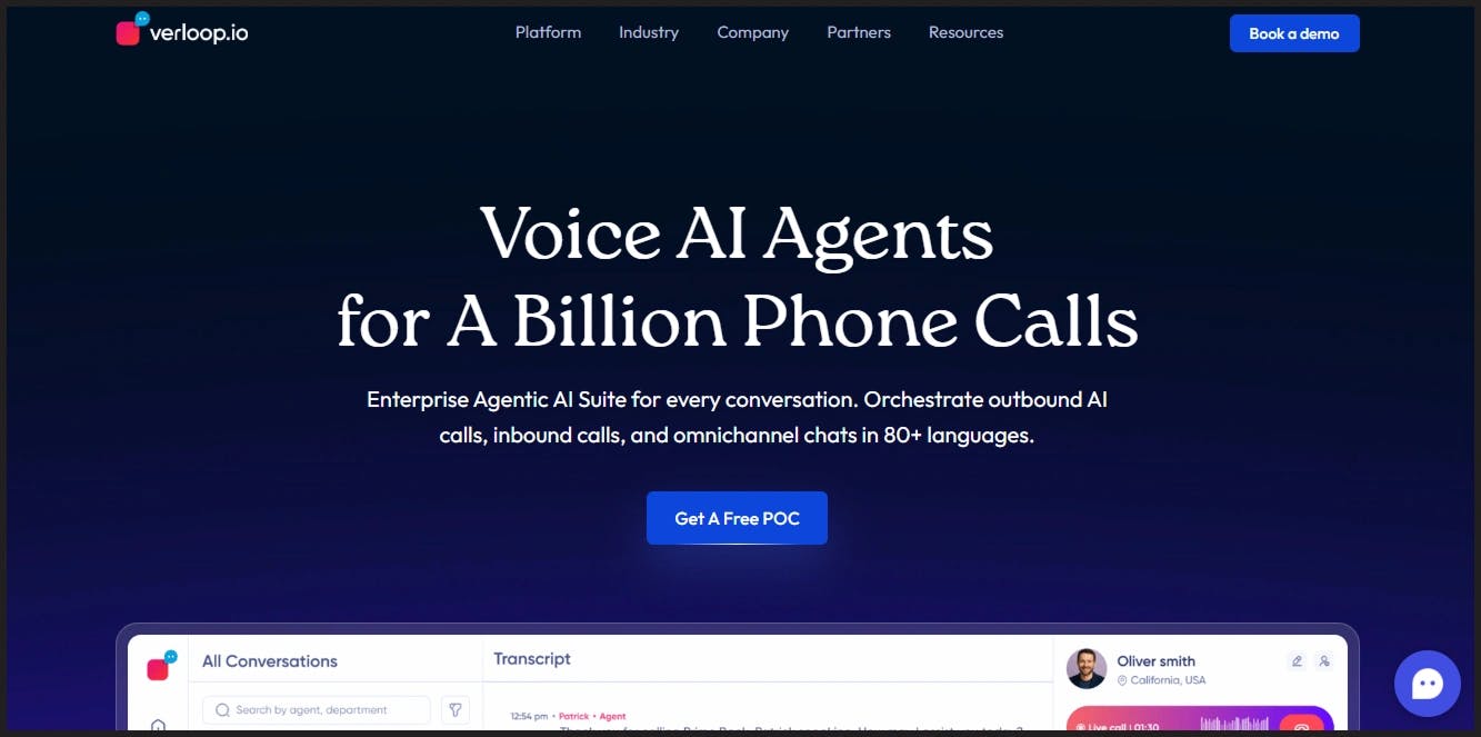 Verloop.io website homepage