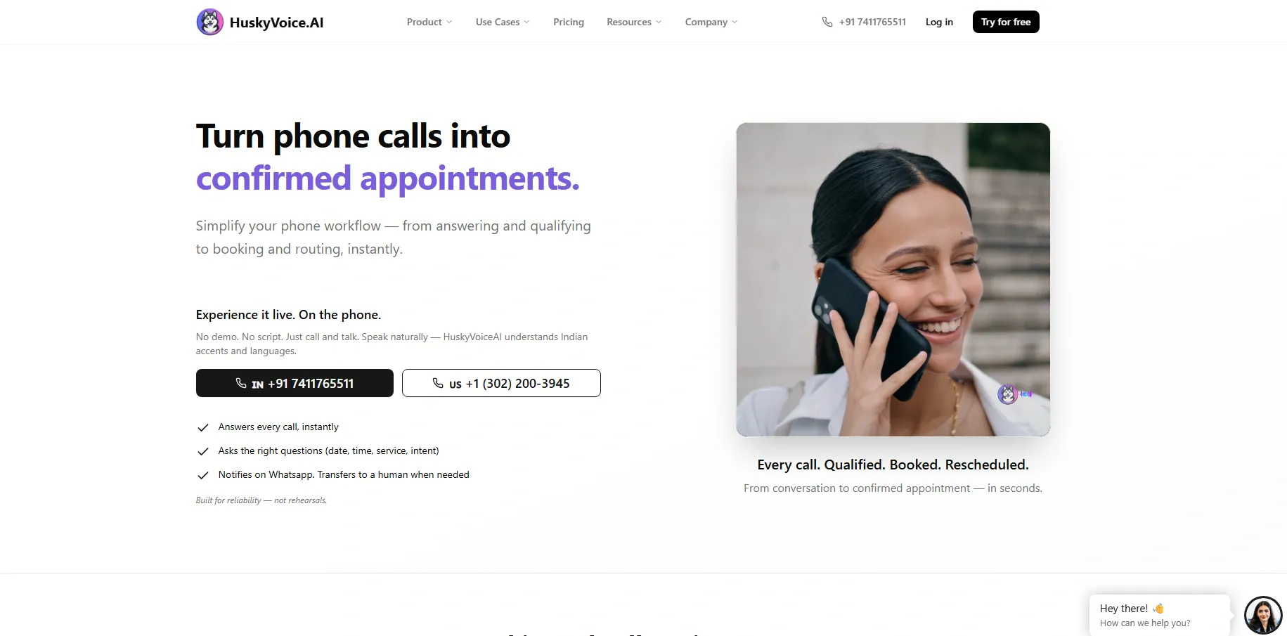 Home page of HuskyVoice