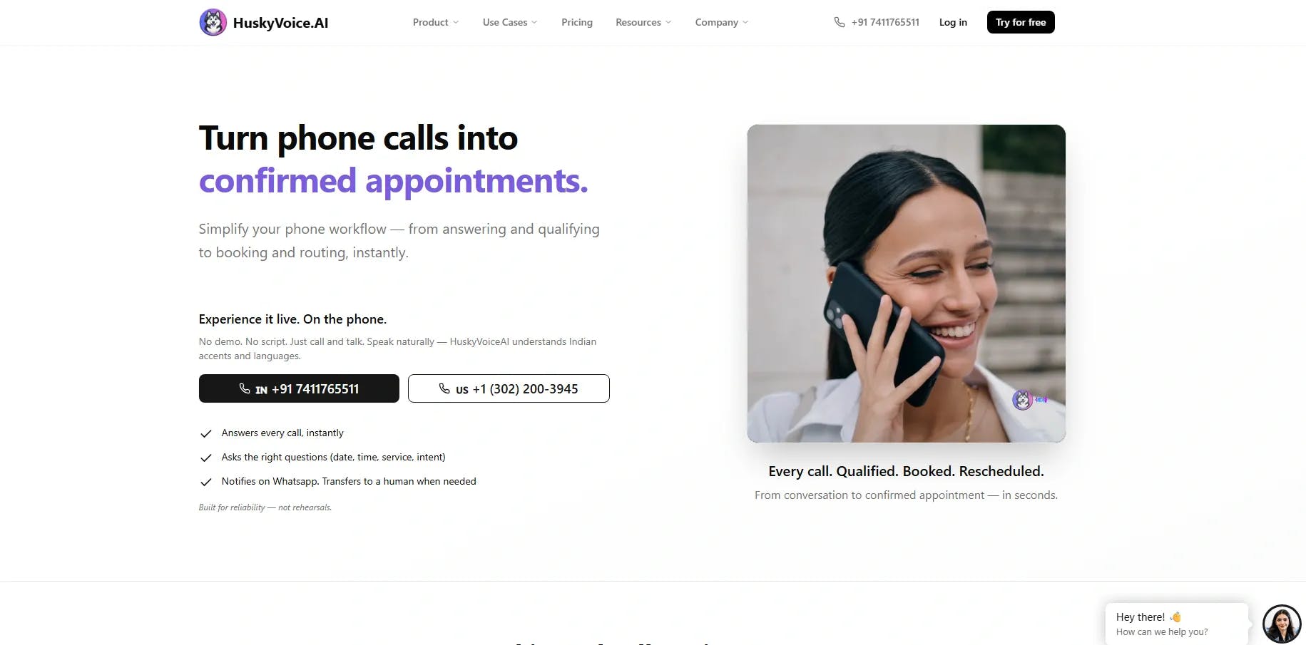 Home page of HuskyVoice