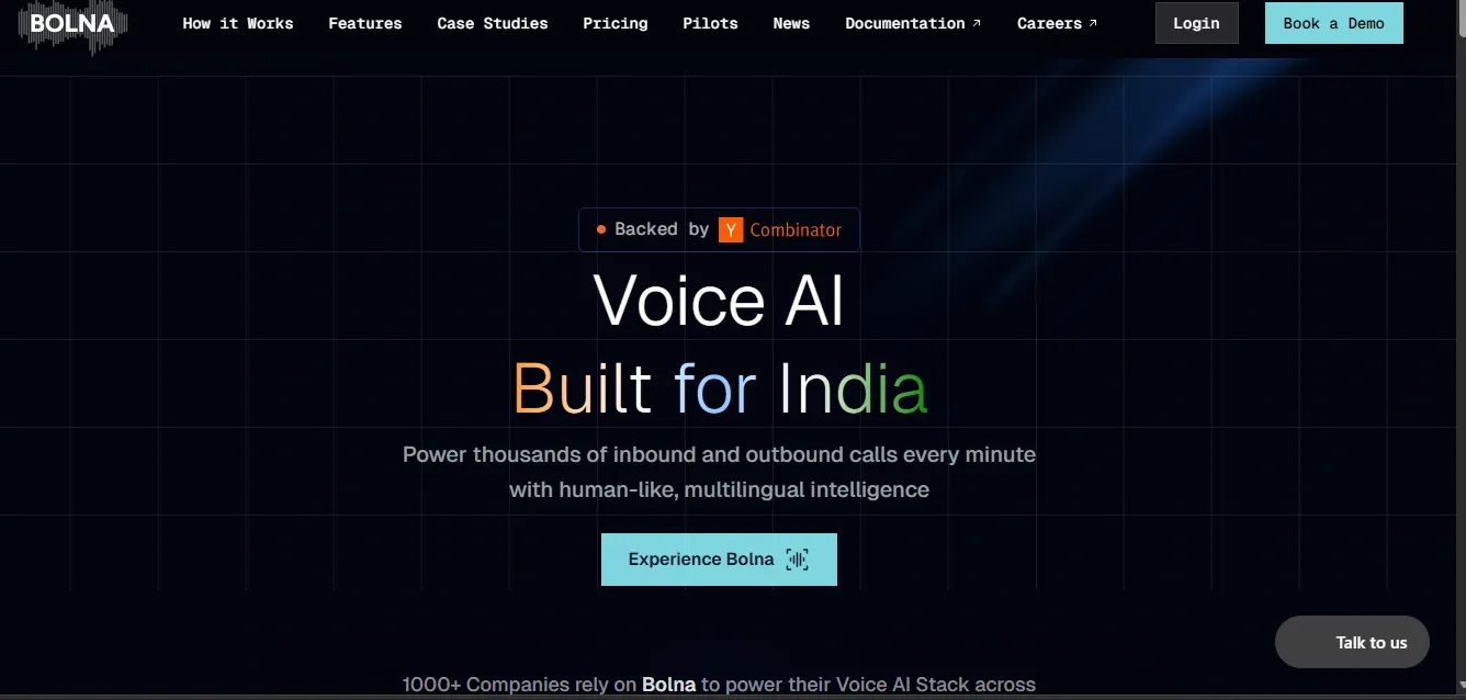 Bolna AI website