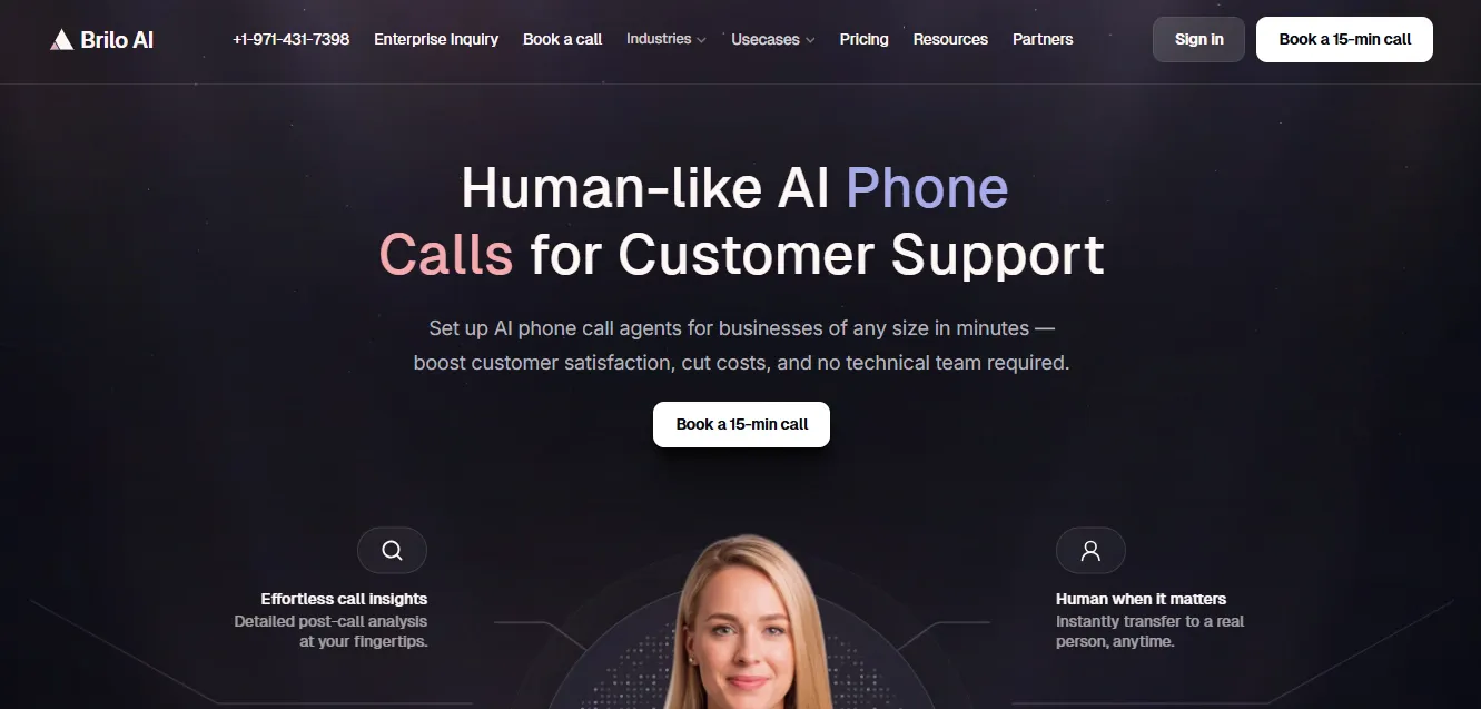 Brilo AI website