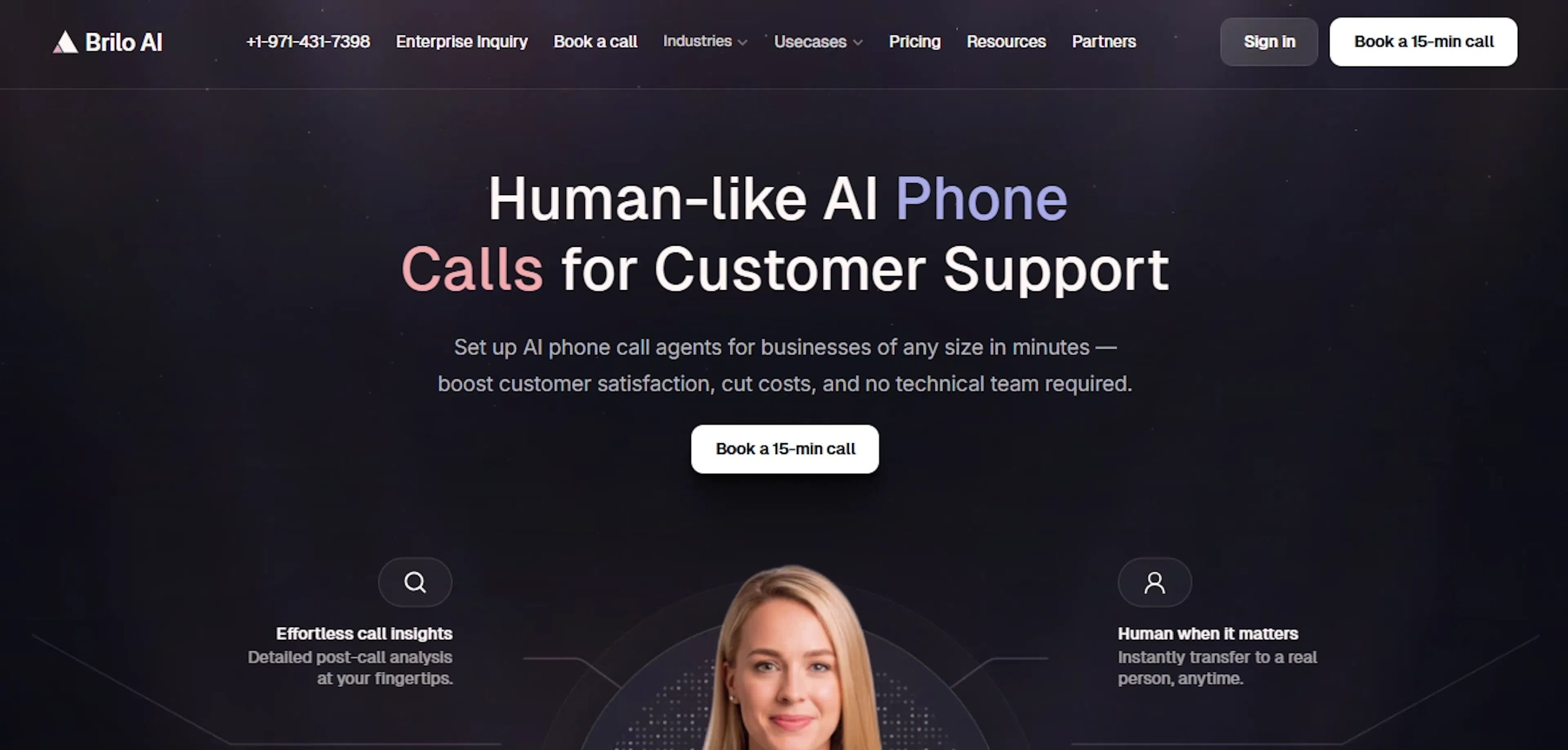 Brilo AI website