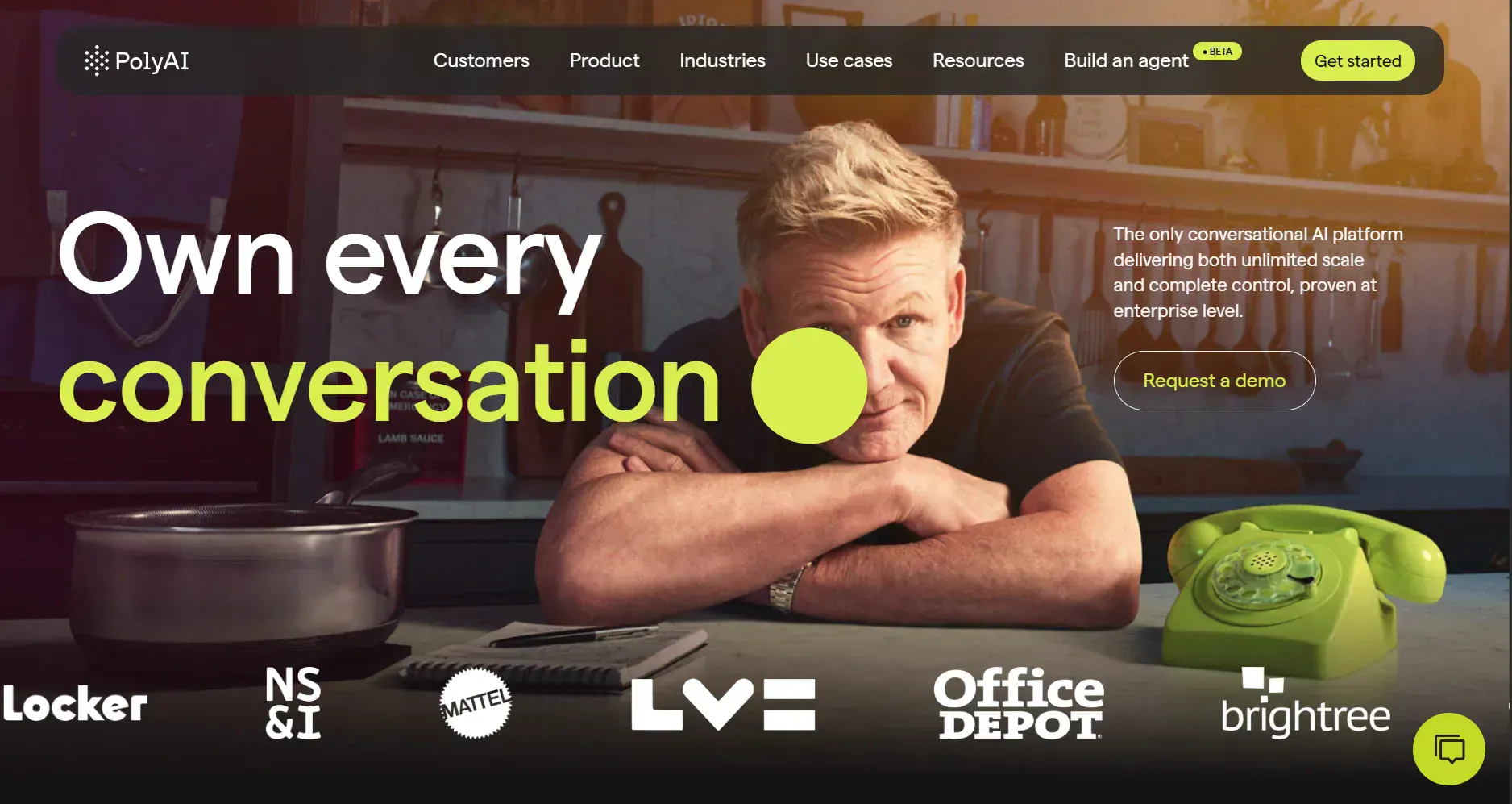 Screenshot of PolyAI enterprise voice assistant platform 