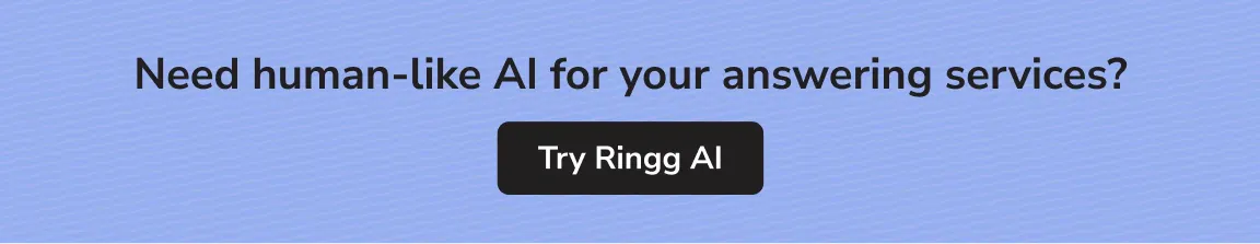 Ringg AI offers human-like AI answering services