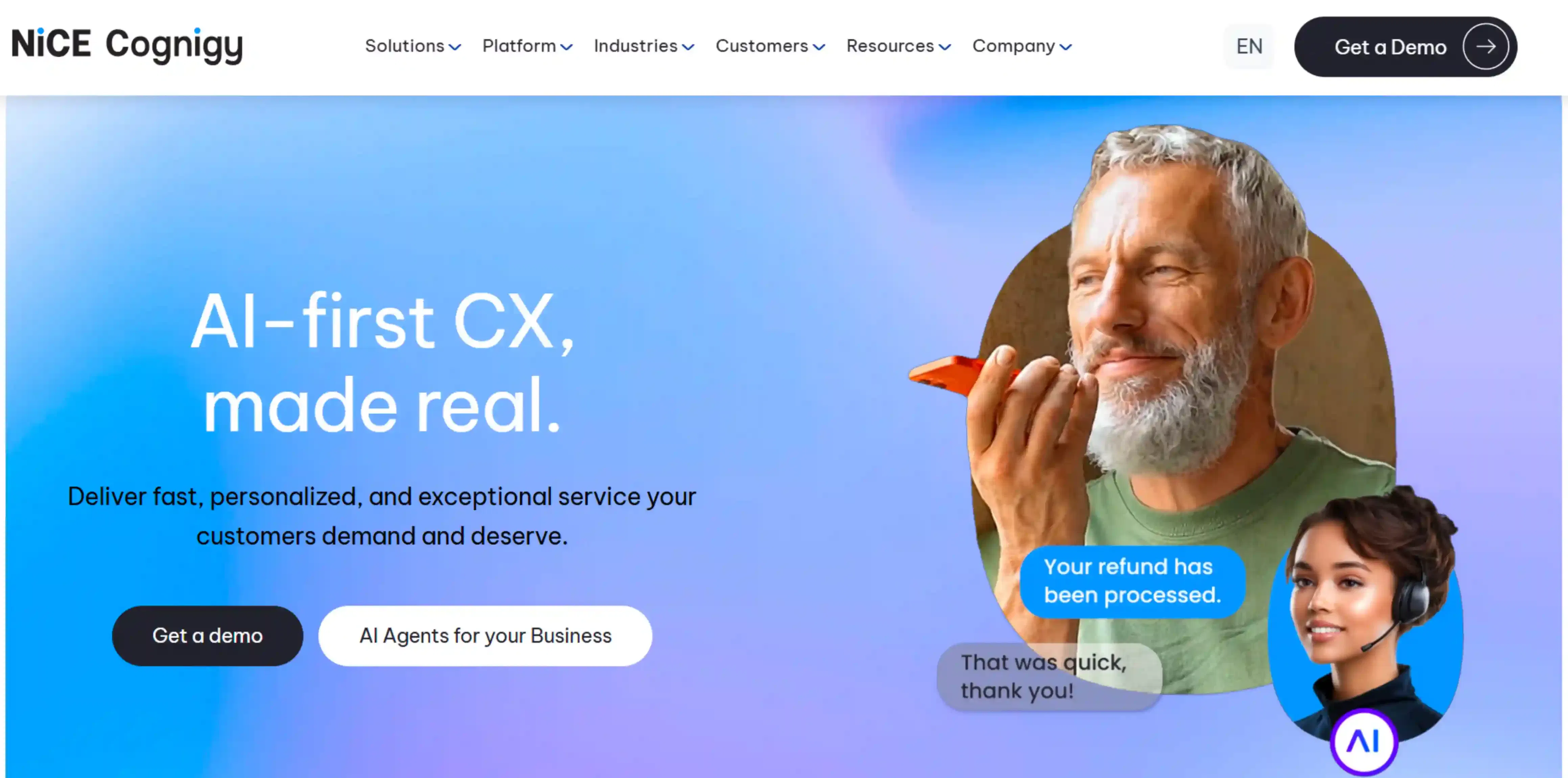 Cognigy homepage