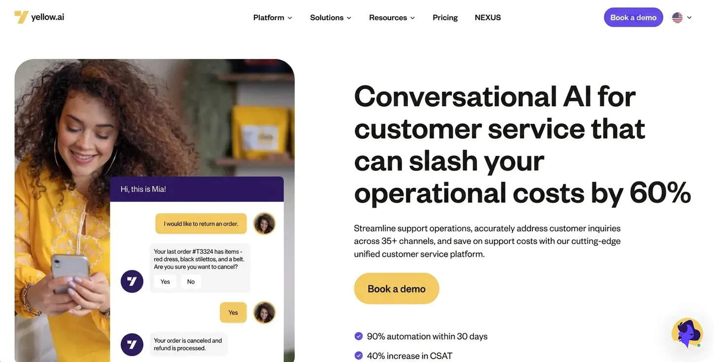 Yellow.ai website