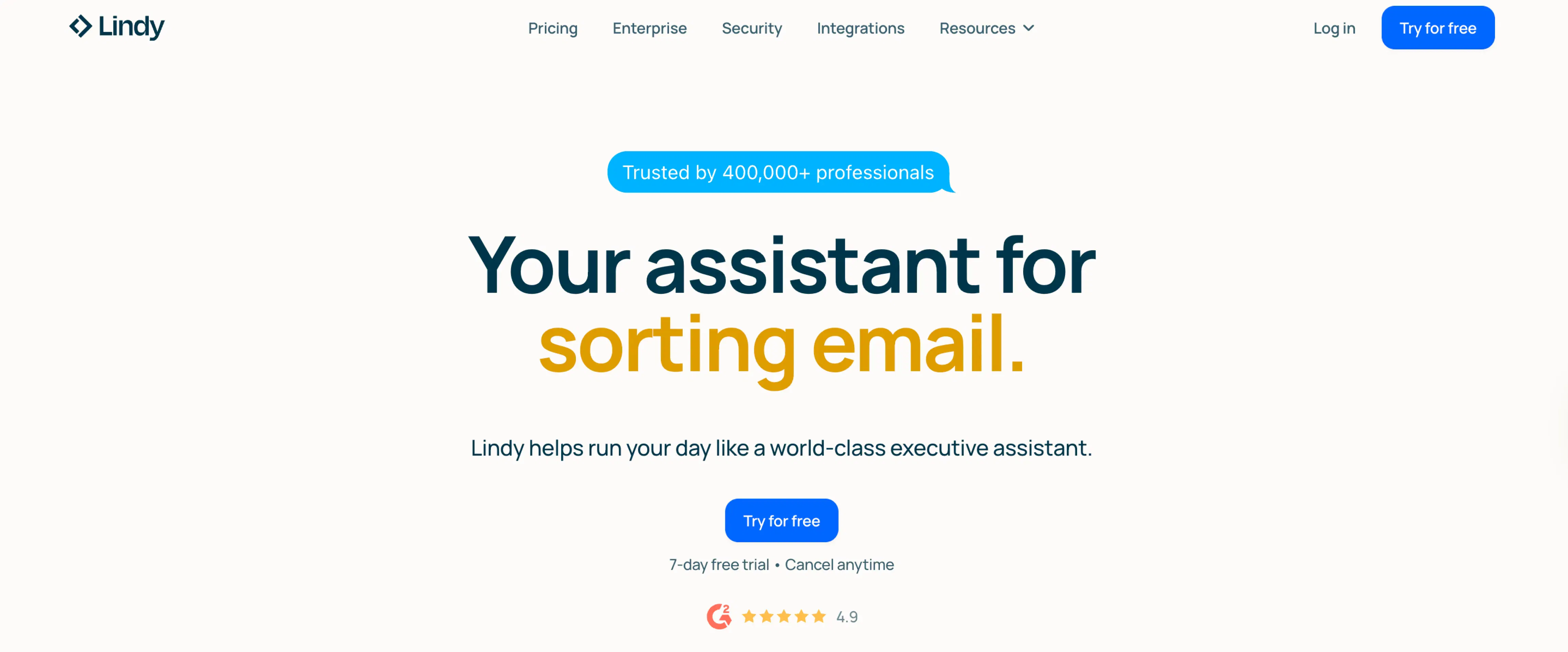 Lindy AI website