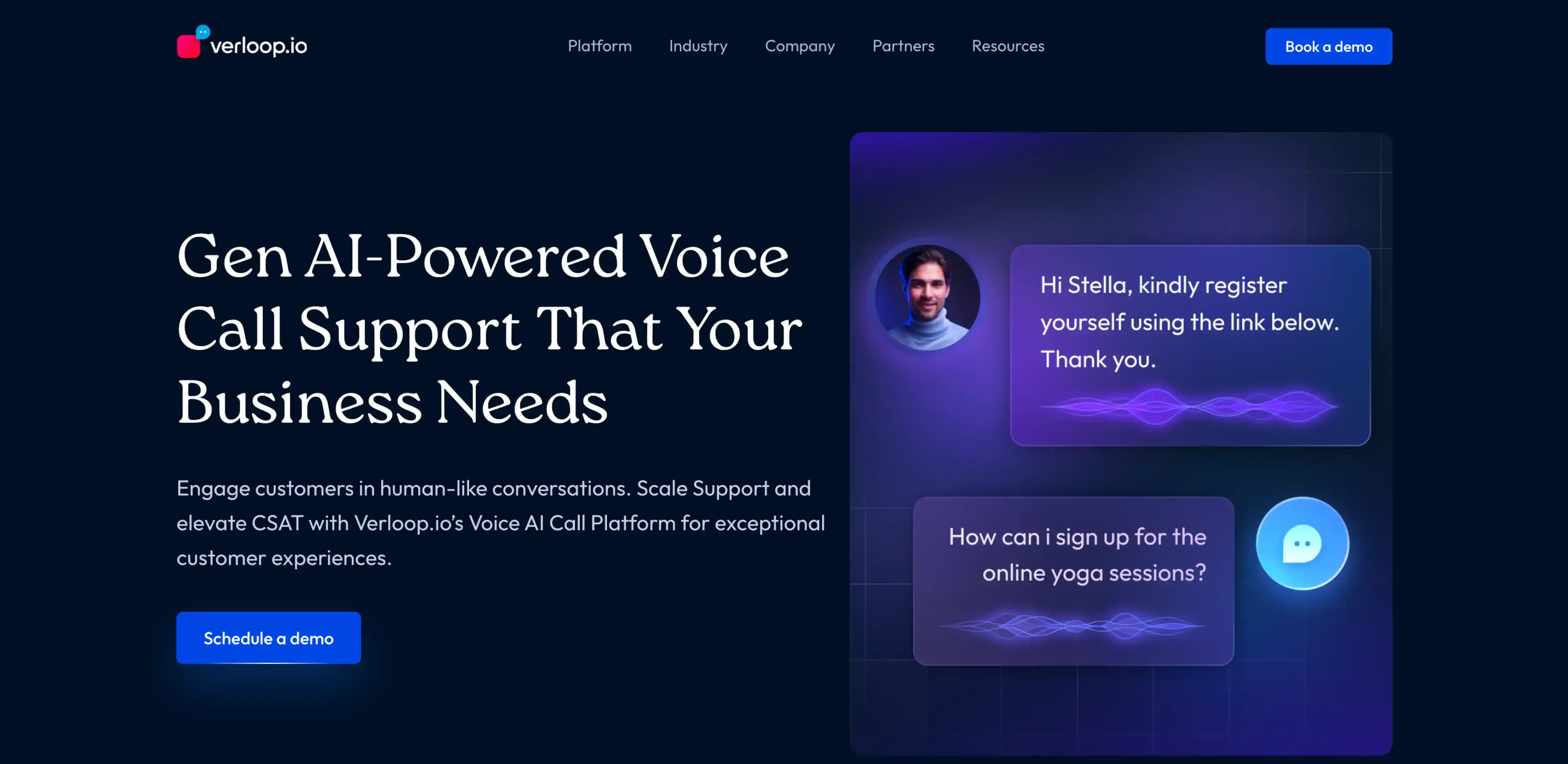 Verloop.io website homepage