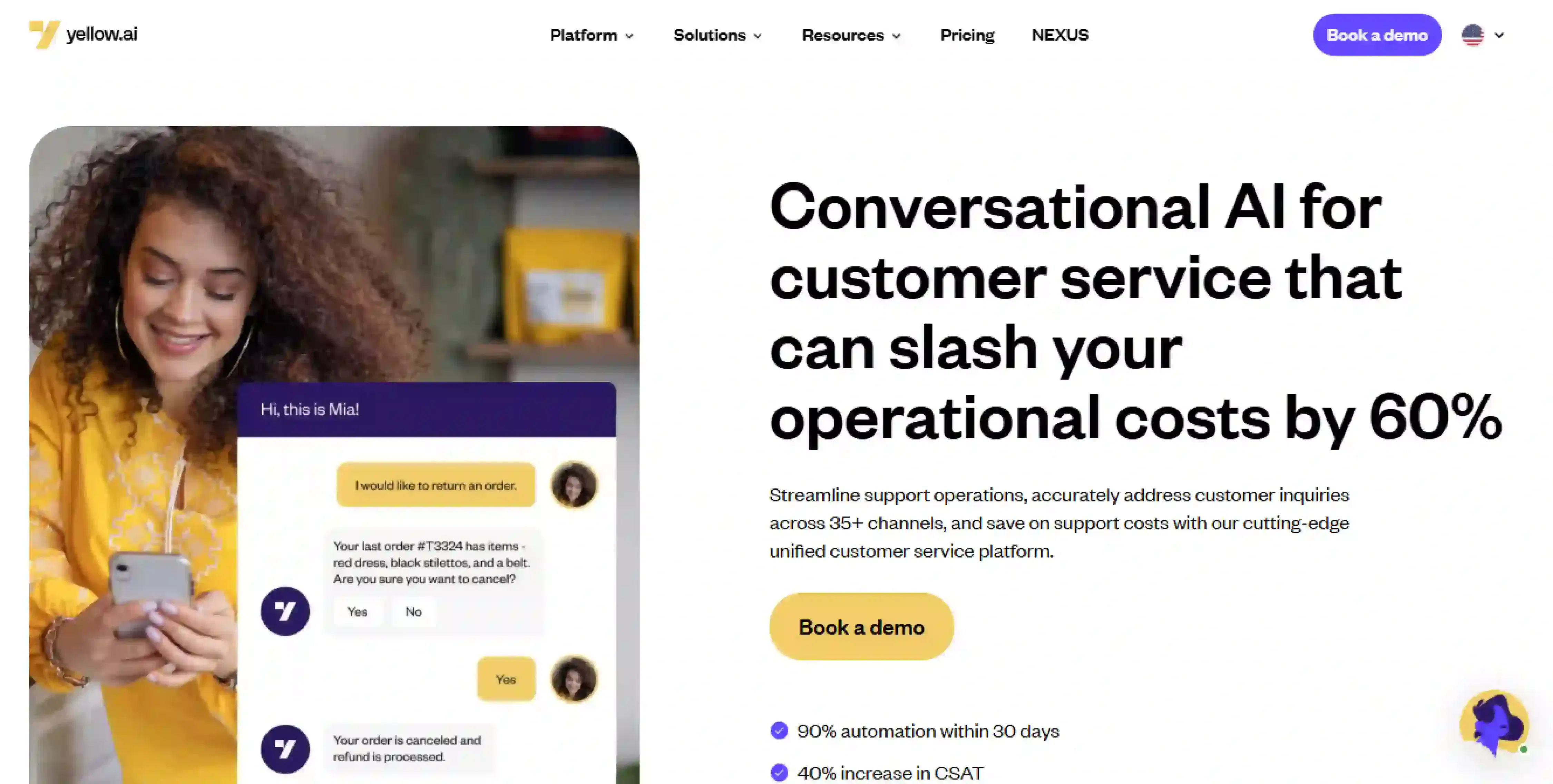 Yellow.ai website
