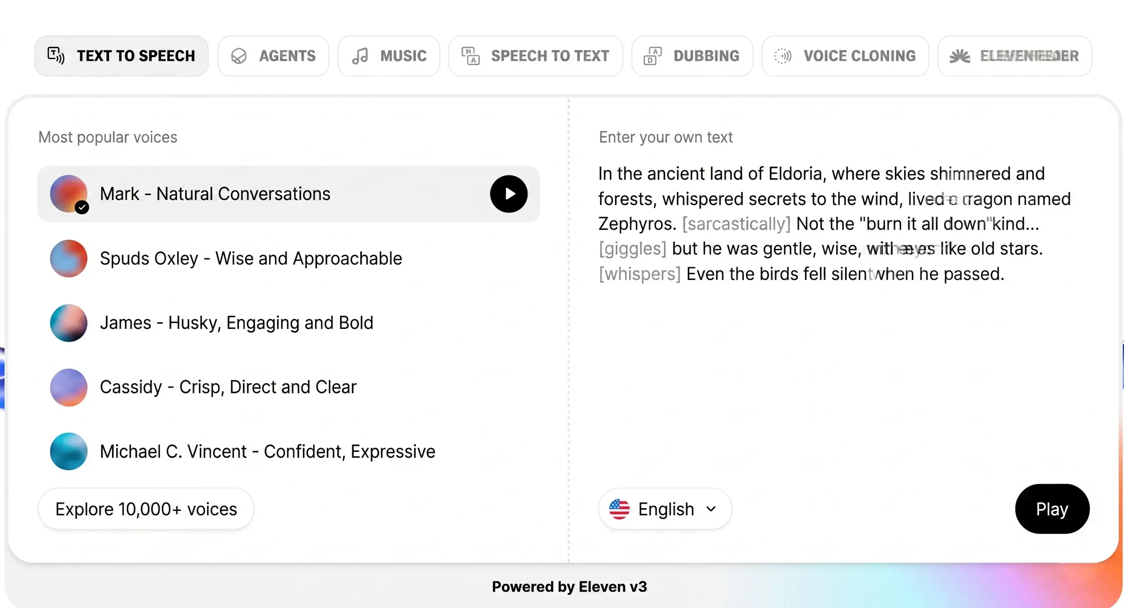 ElevenLabs voice generation library