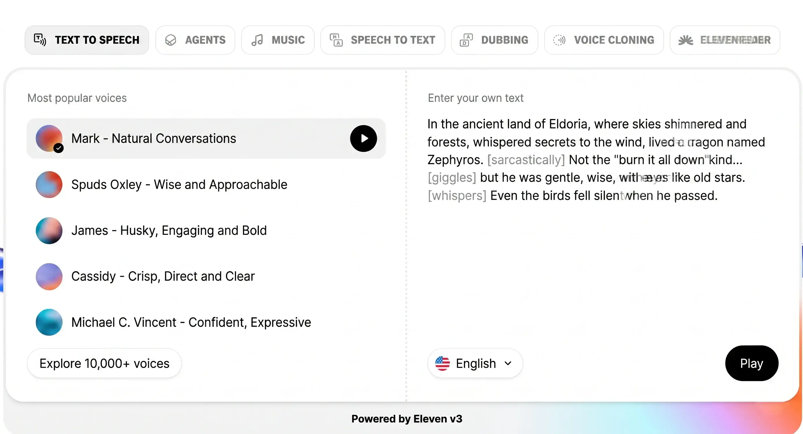 ElevenLabs voice generation library