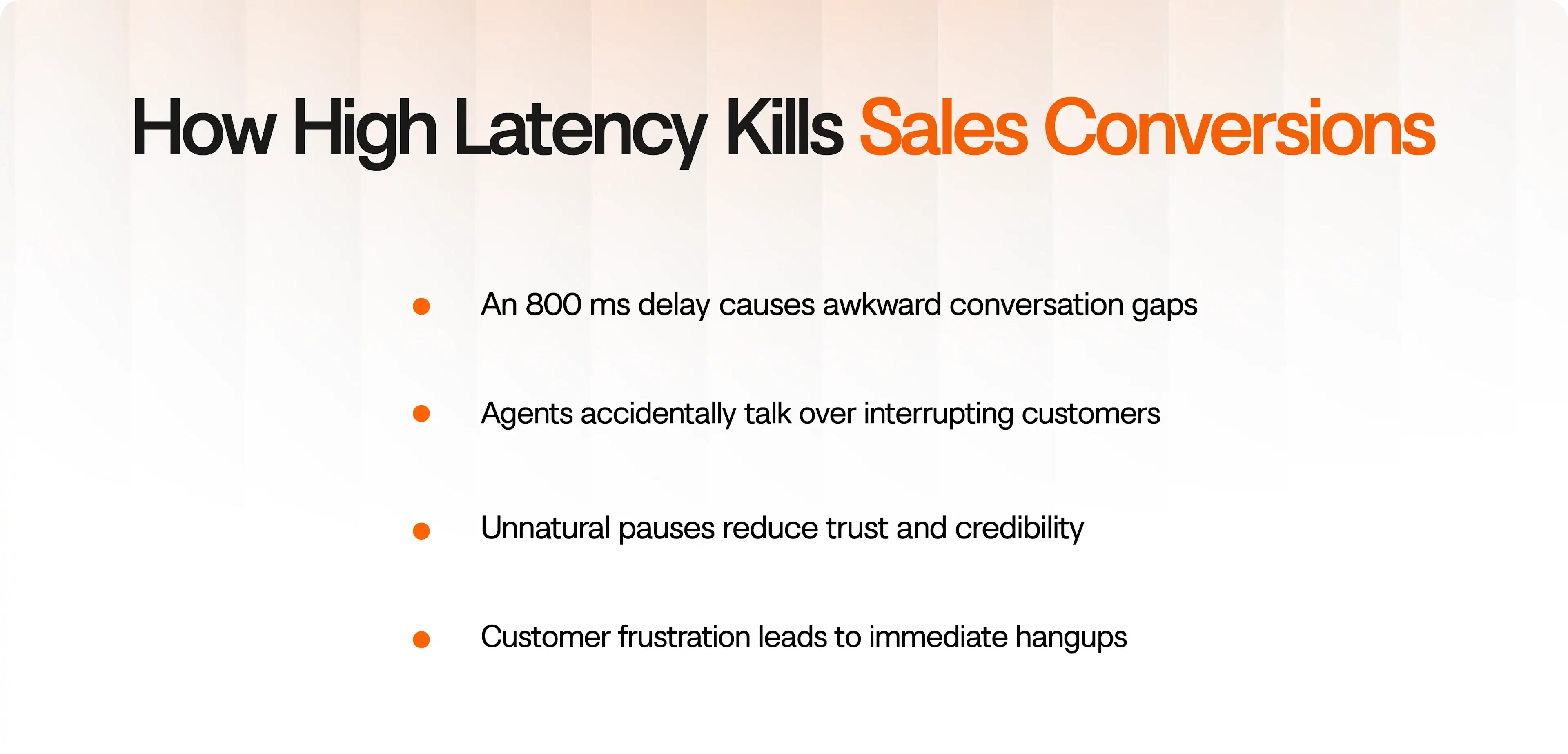 How latency affects sales call outcomes when using voice AI agents