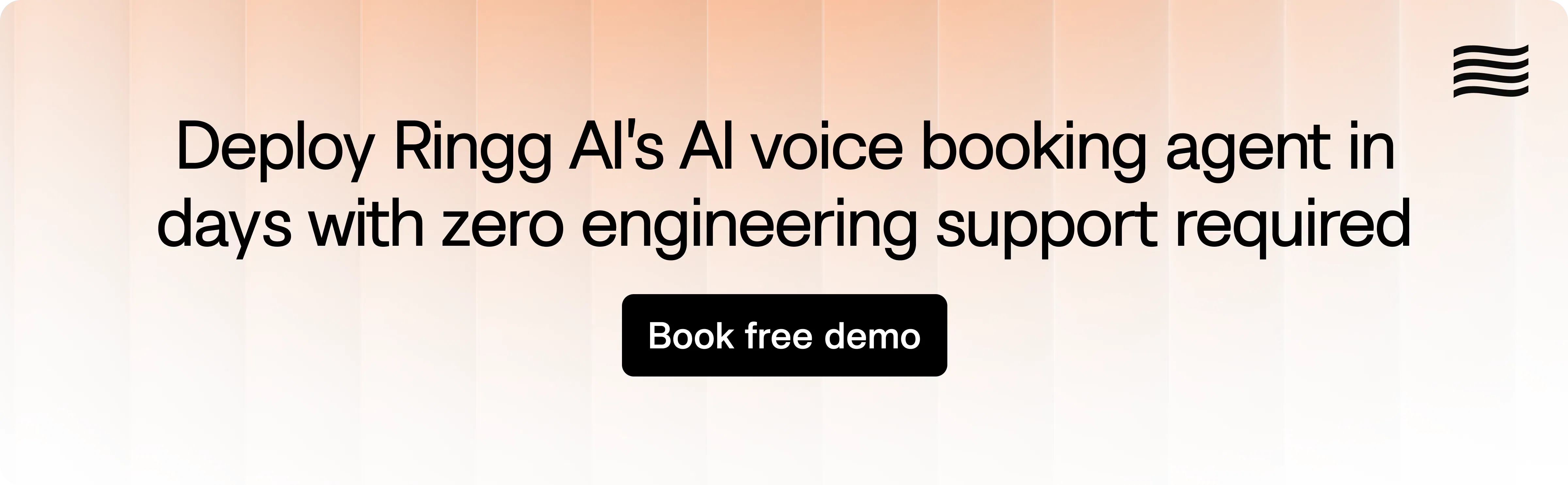 Ringg AI no-code voice booking agents are deployed in days for enterprise teams